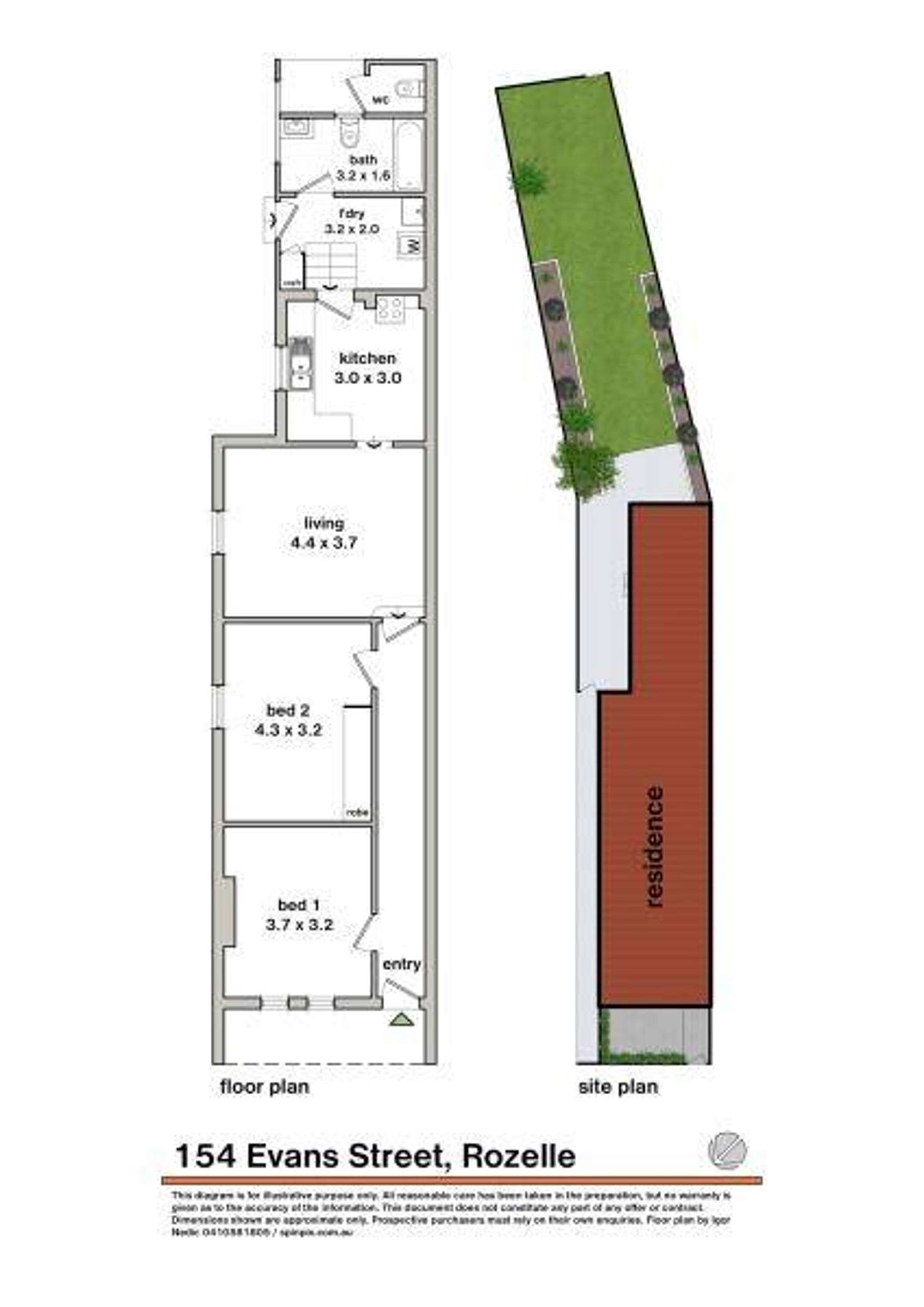 Floorplan of Homely house listing, 154 Evans Street, Rozelle NSW 2039