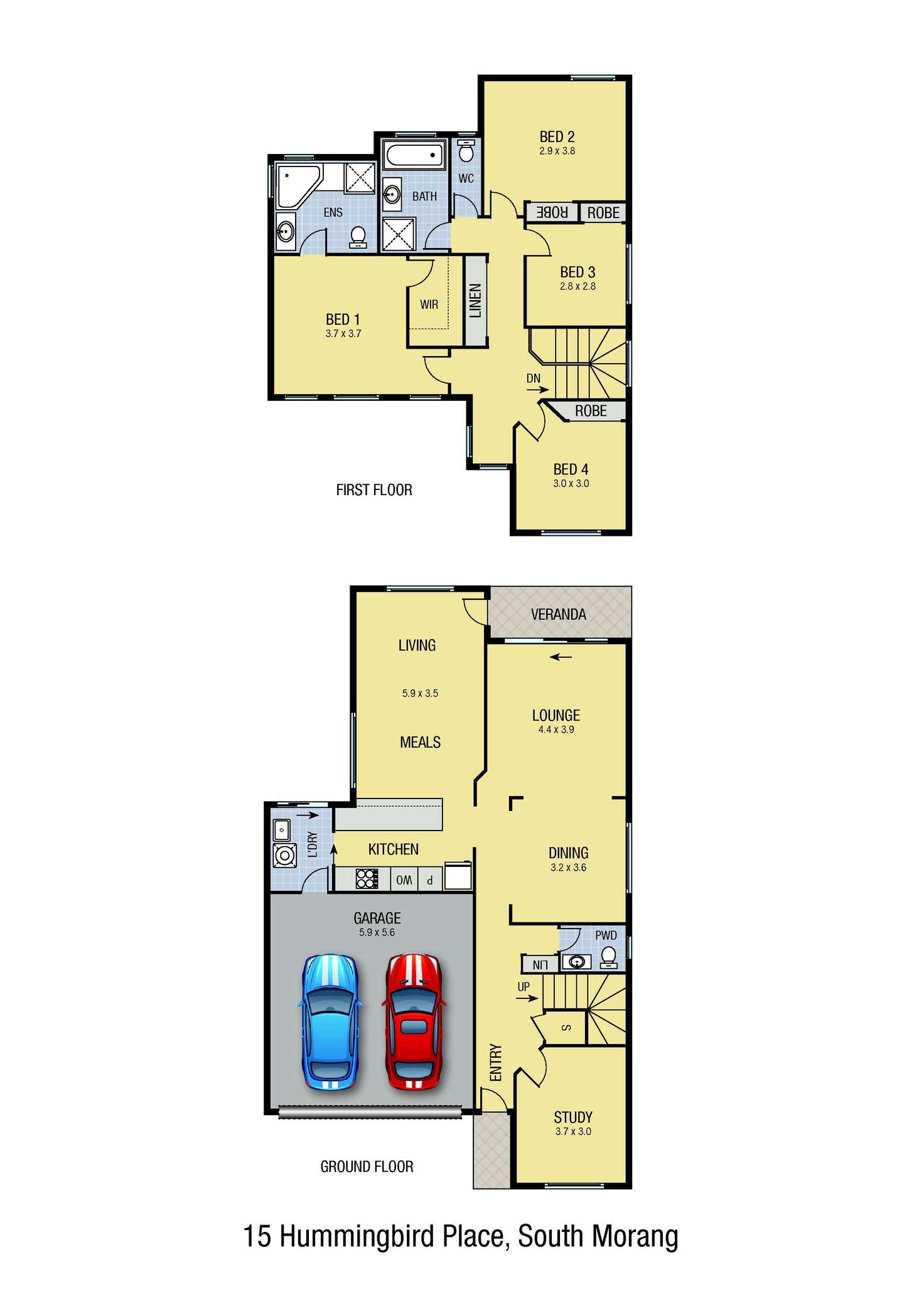 Floorplan of Homely house listing, 15 Hummingbird Place, South Morang VIC 3752