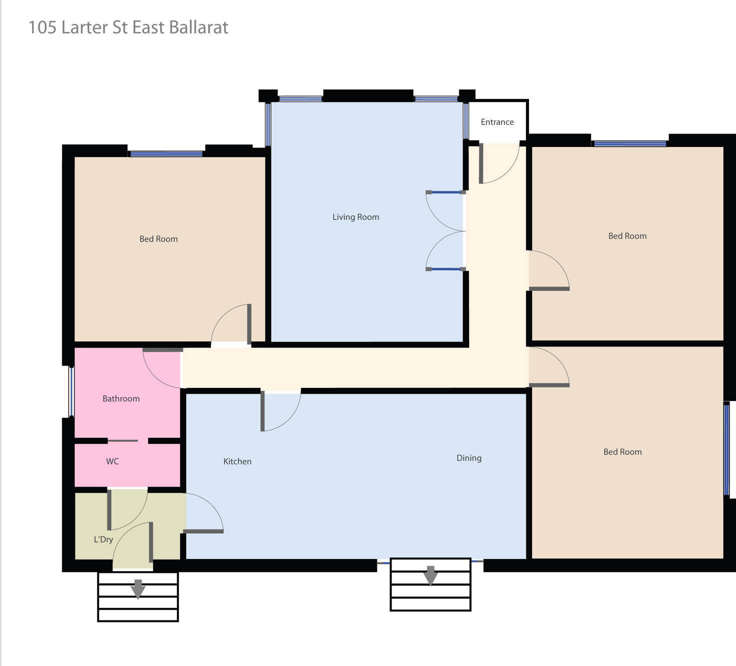 Floorplan of Homely house listing, 105 Larter Street, Ballarat East VIC 3350