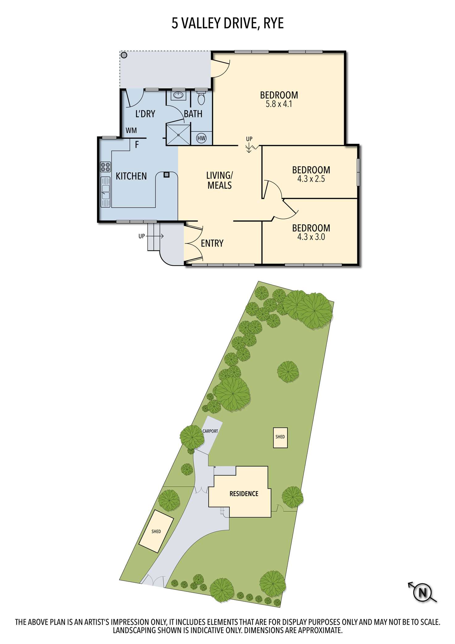 Floorplan of Homely house listing, 5 Valley Drive, Rye VIC 3941