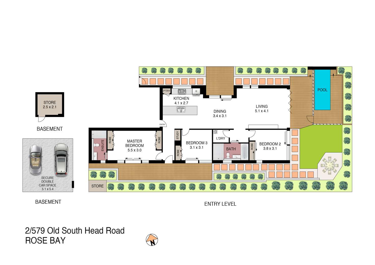 Floorplan of Homely apartment listing, 2/579 Old South Head Road, Rose Bay NSW 2029