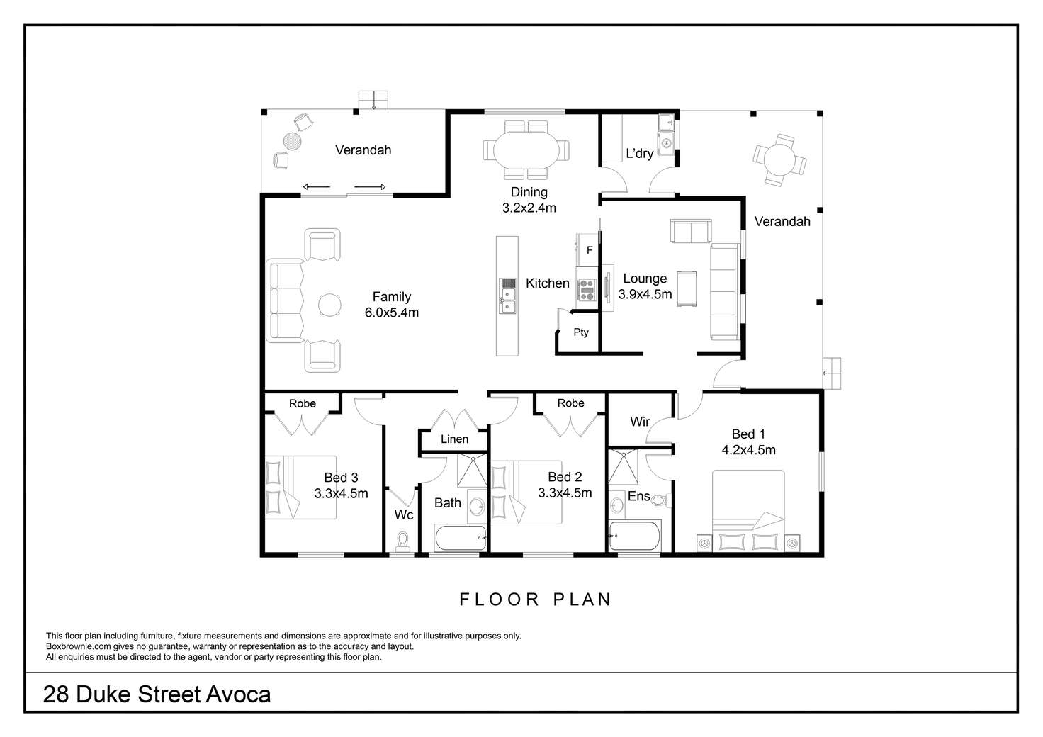 Floorplan of Homely house listing, 28 Duke Street, Avoca VIC 3467