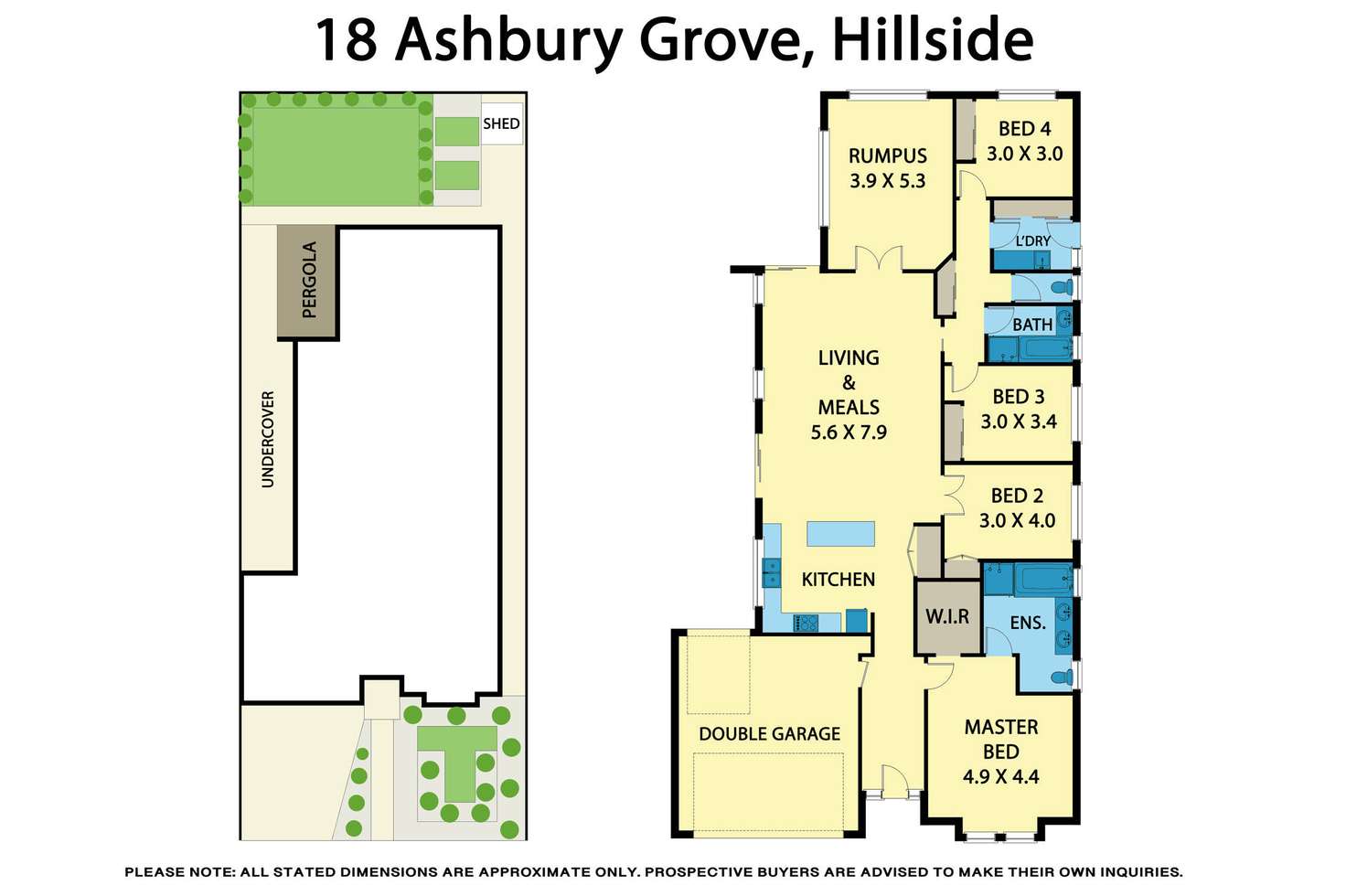 Floorplan of Homely house listing, 18 Ashbury Grove, Hillside VIC 3037