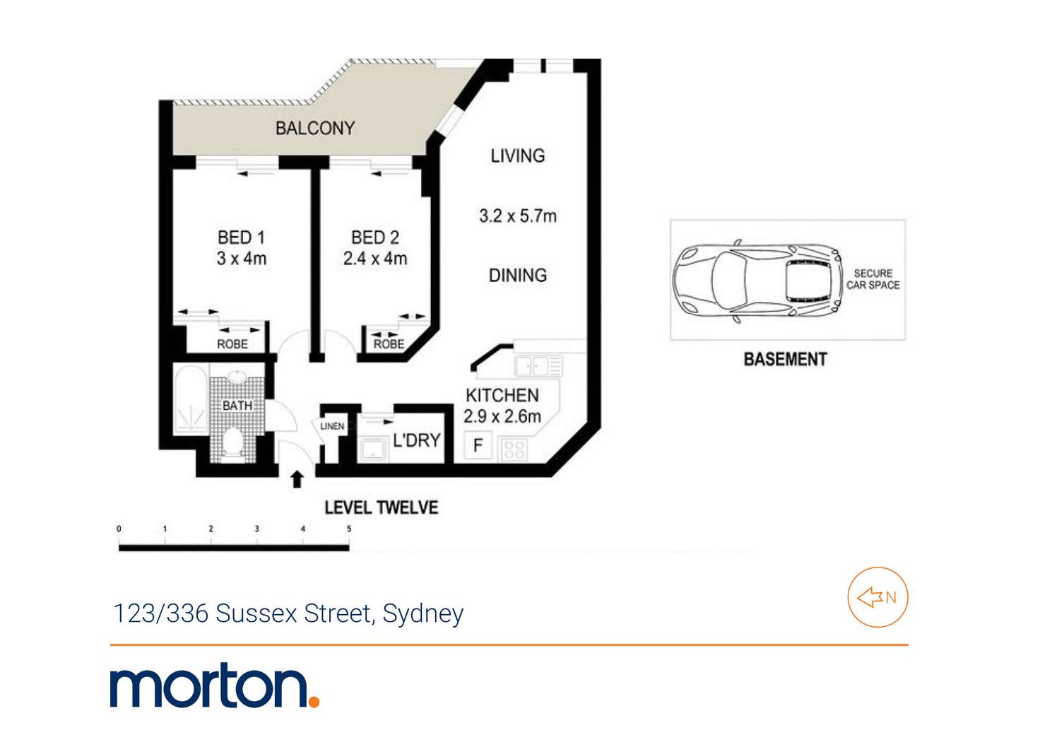 Floorplan of Homely apartment listing, 123/336 Sussex Street, Sydney NSW 2000