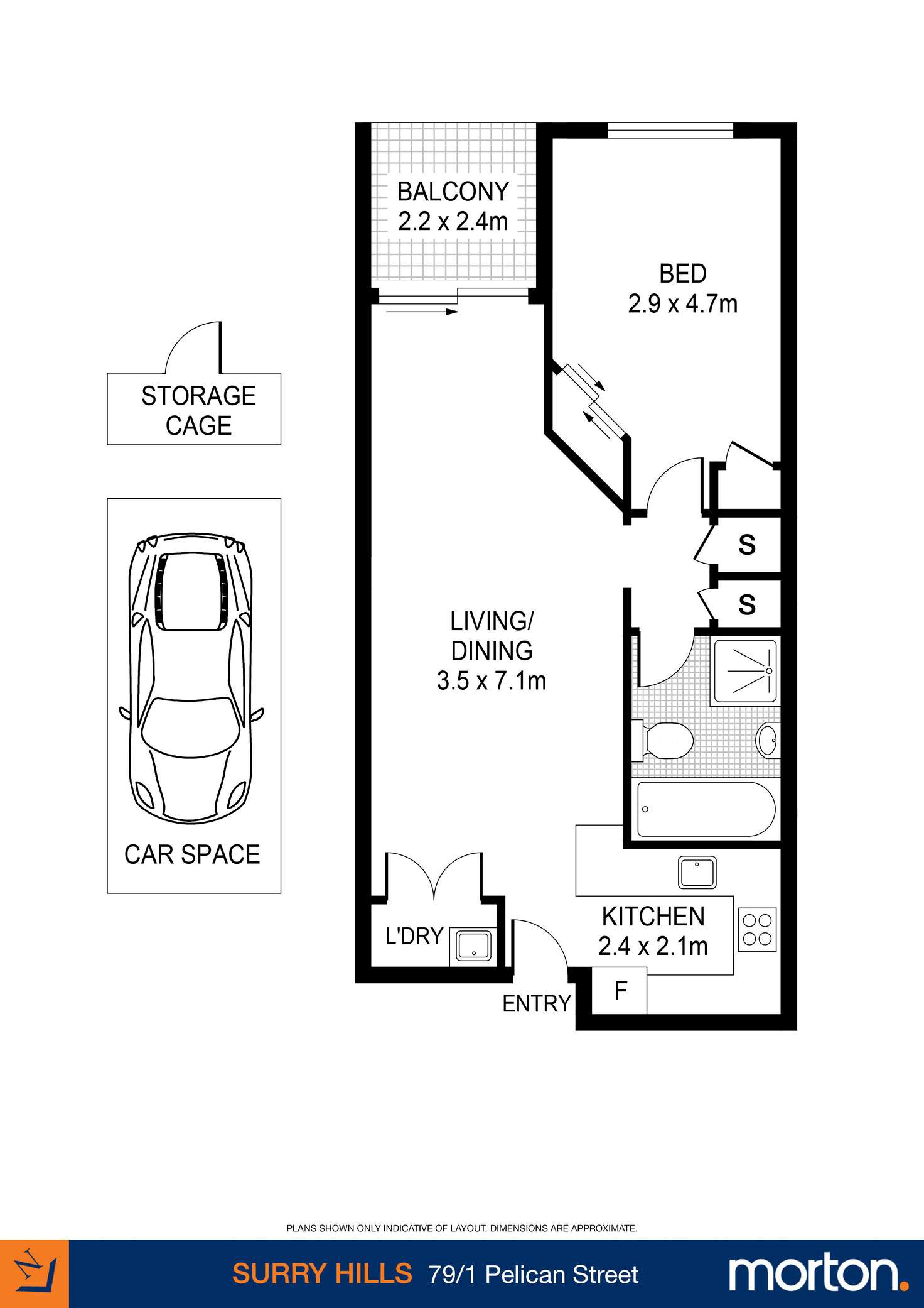 Floorplan of Homely apartment listing, 79/1-7 Pelican Street, Surry Hills NSW 2010