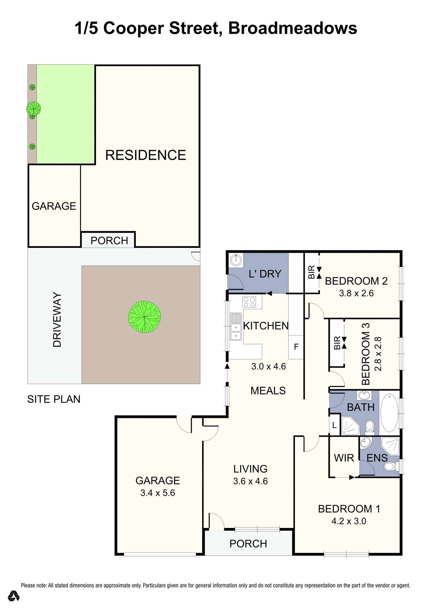Floorplan of Homely unit listing, 1/5 Cooper Street, Broadmeadows VIC 3047