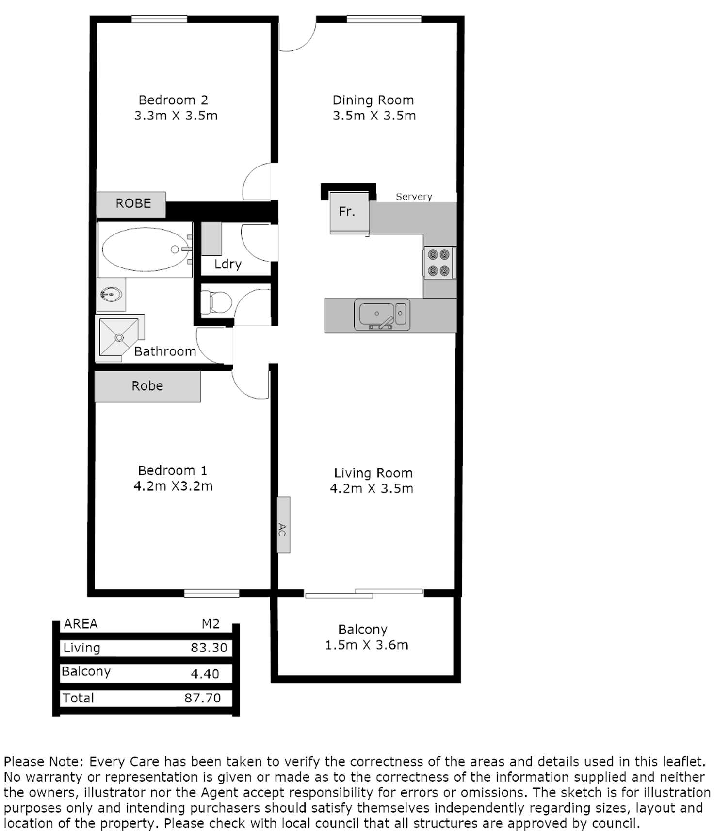 Floorplan of Homely apartment listing, 1/18 Bewes Street, Adelaide SA 5000