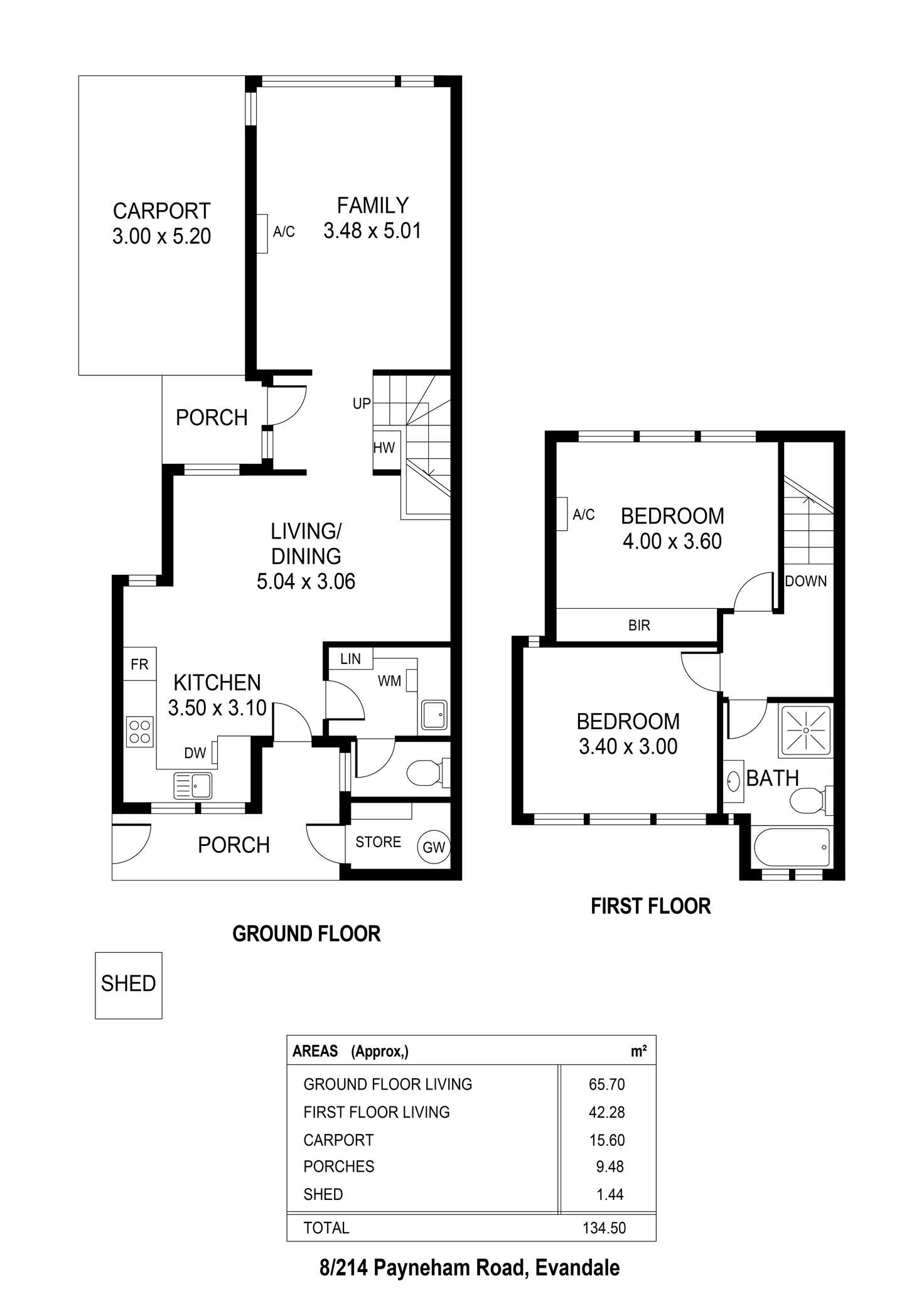 Floorplan of Homely townhouse listing, 8/214 Payneham Road, Evandale SA 5069