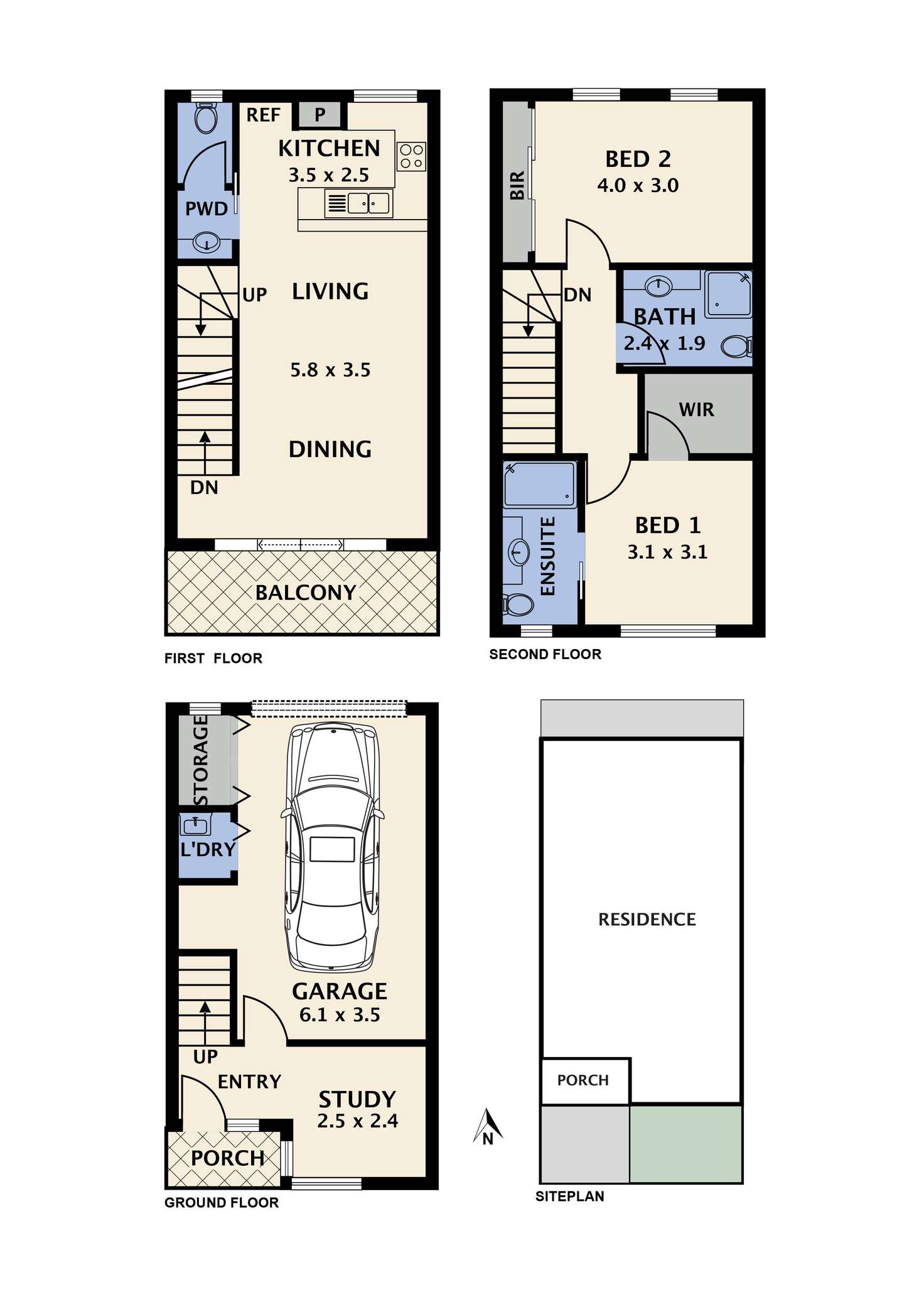 Floorplan of Homely townhouse listing, 61-85 Punt Street, Craigieburn VIC 3064