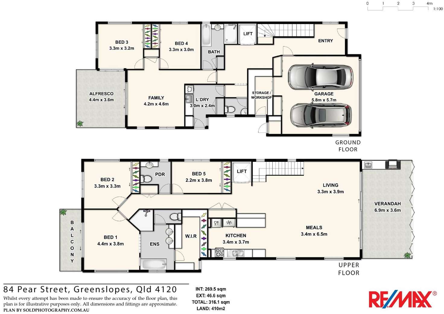 Floorplan of Homely house listing, 84 Pear Street, Greenslopes QLD 4120