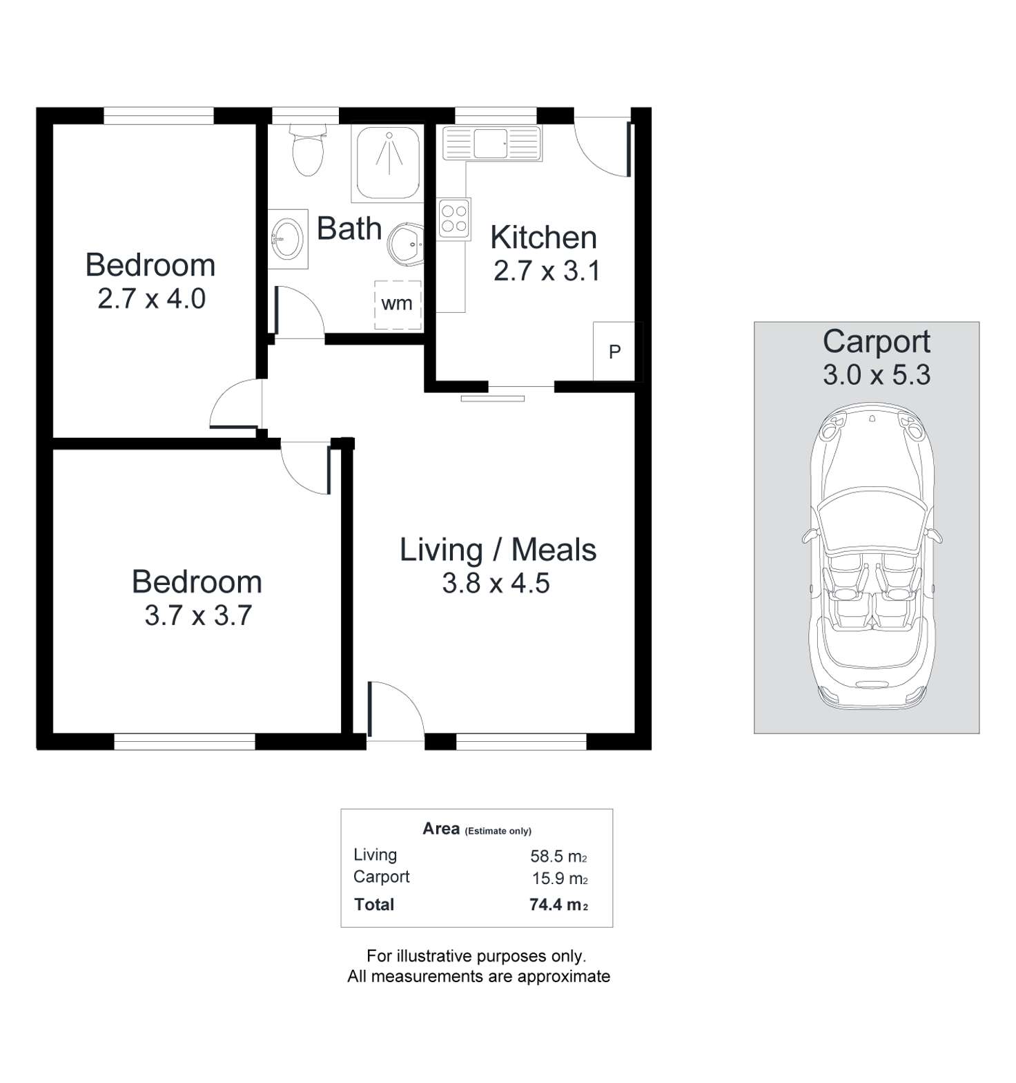 Floorplan of Homely unit listing, 7/2 Angas Street, Kent Town SA 5067