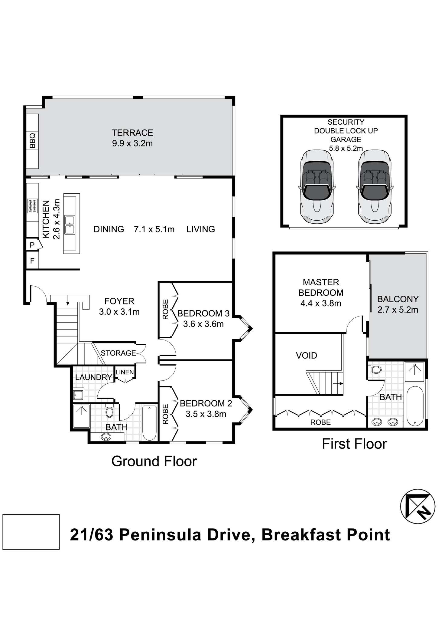 Floorplan of Homely apartment listing, 21/63 Peninsula Drive, Breakfast Point NSW 2137