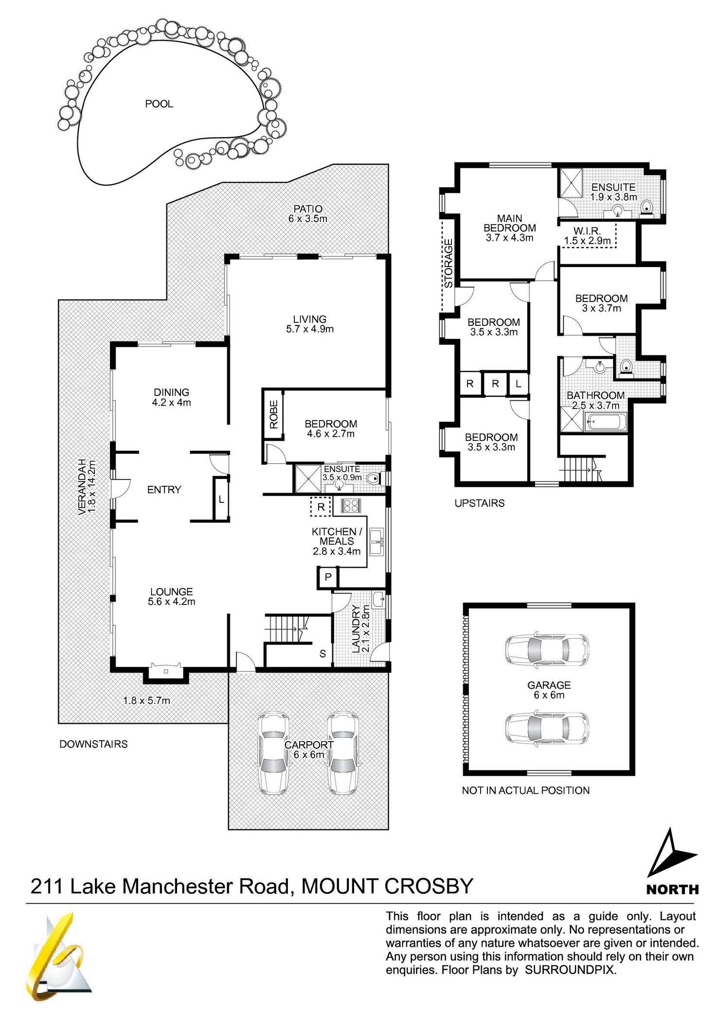 Floorplan of Homely acreageSemiRural listing, 211 Lake Manchester Road, Mount Crosby QLD 4306