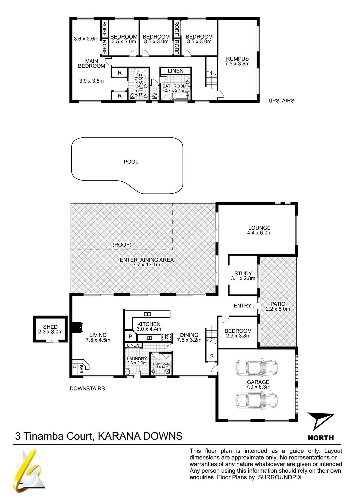 Floorplan of Homely house listing, 3 Tinamba Court, Karana Downs QLD 4306