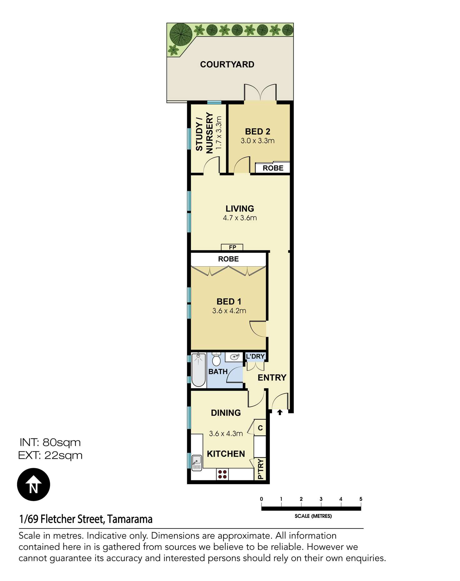 Floorplan of Homely apartment listing, 1/69 Fletcher Street, Tamarama NSW 2026