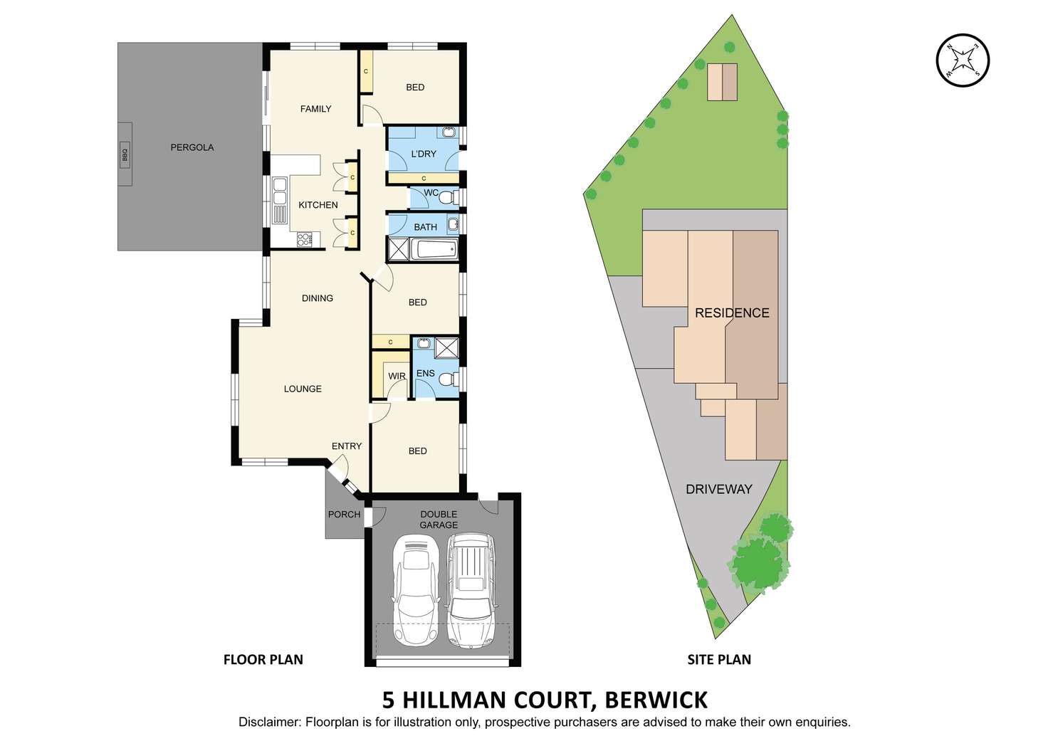 Floorplan of Homely house listing, 5 Hillman Court, Berwick VIC 3806