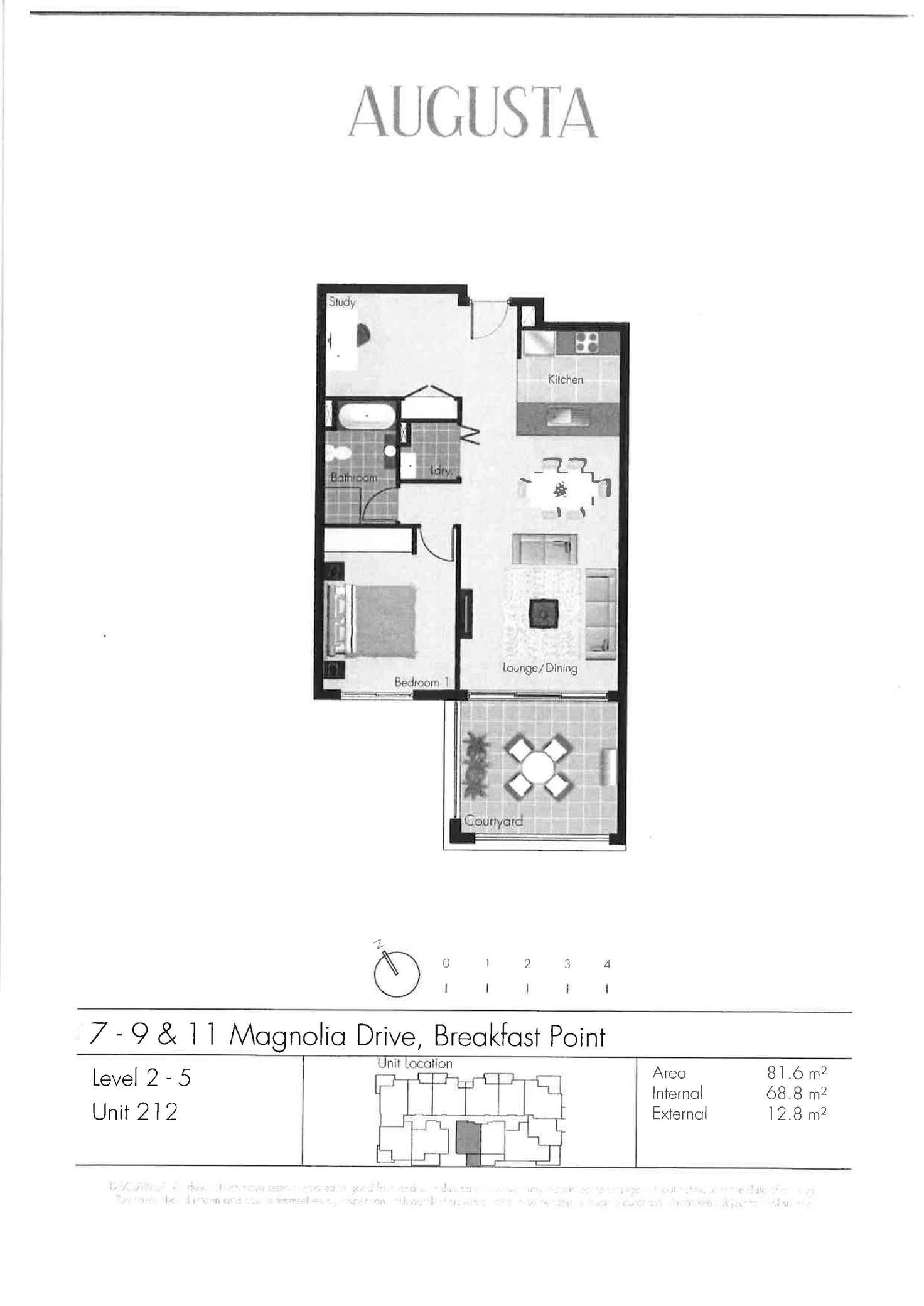 Floorplan of Homely apartment listing, 412/7-9 Magnolia Drive, Breakfast Point NSW 2137