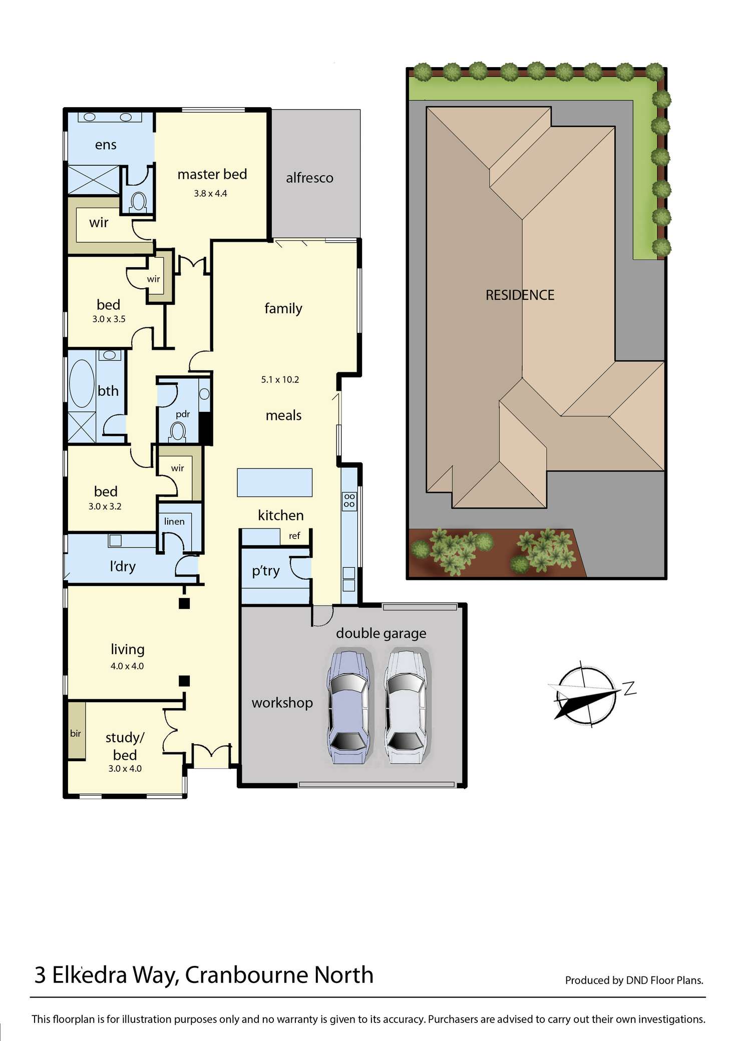 Floorplan of Homely house listing, 3 Elkedra Way, Cranbourne North VIC 3977