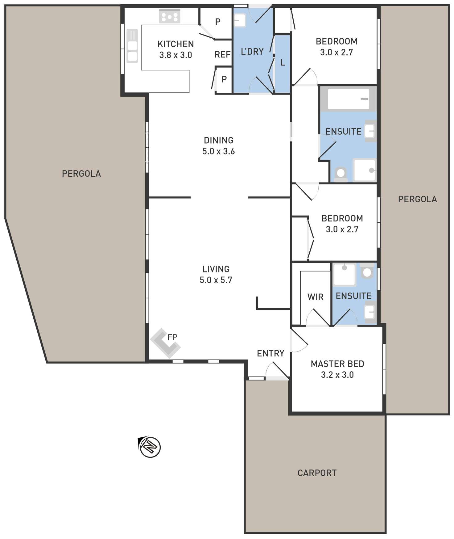 Floorplan of Homely house listing, 5 Clendon Court, Hoppers Crossing VIC 3029