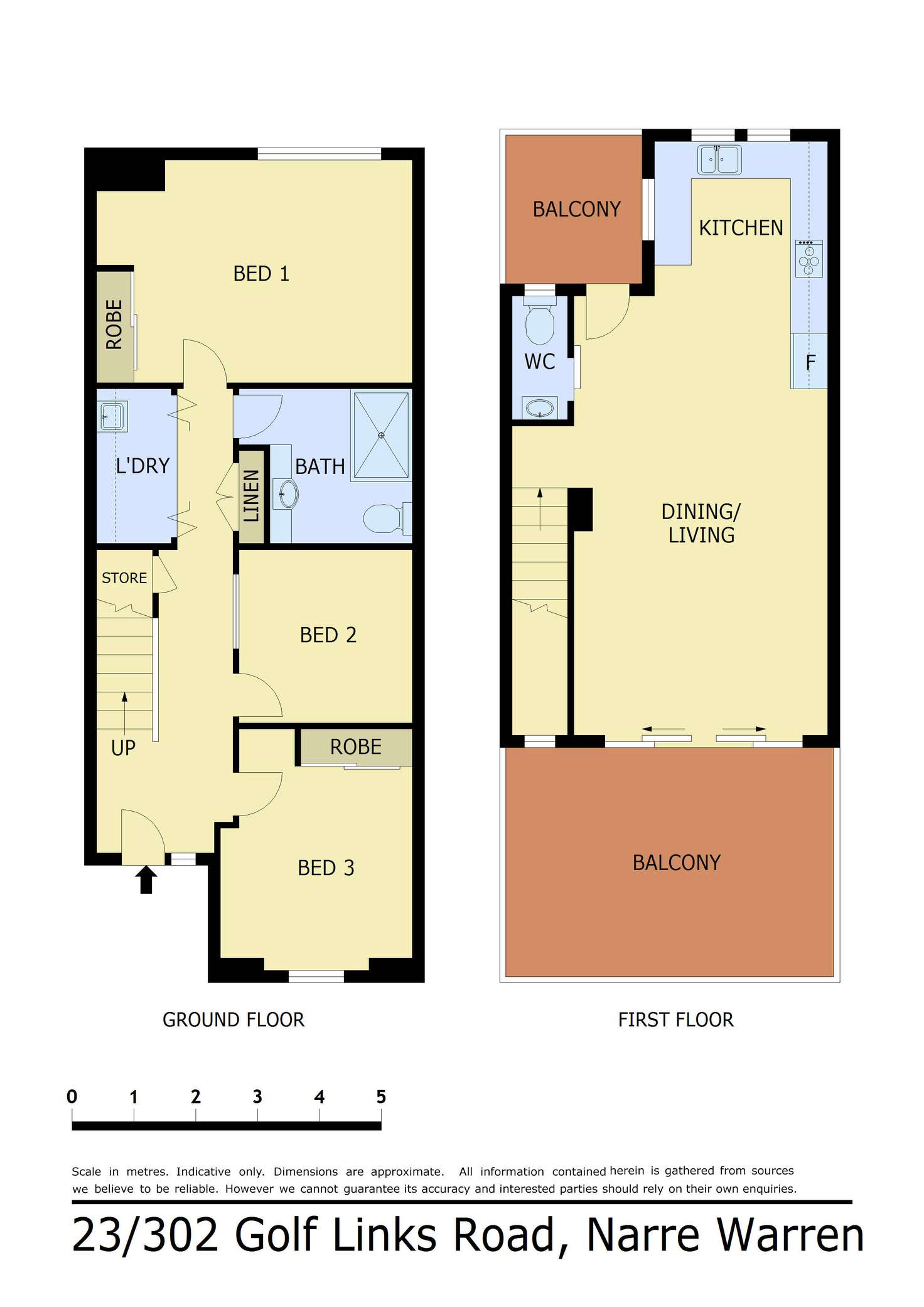 Floorplan of Homely unit listing, 23/302 Golf Links Road, Narre Warren VIC 3805