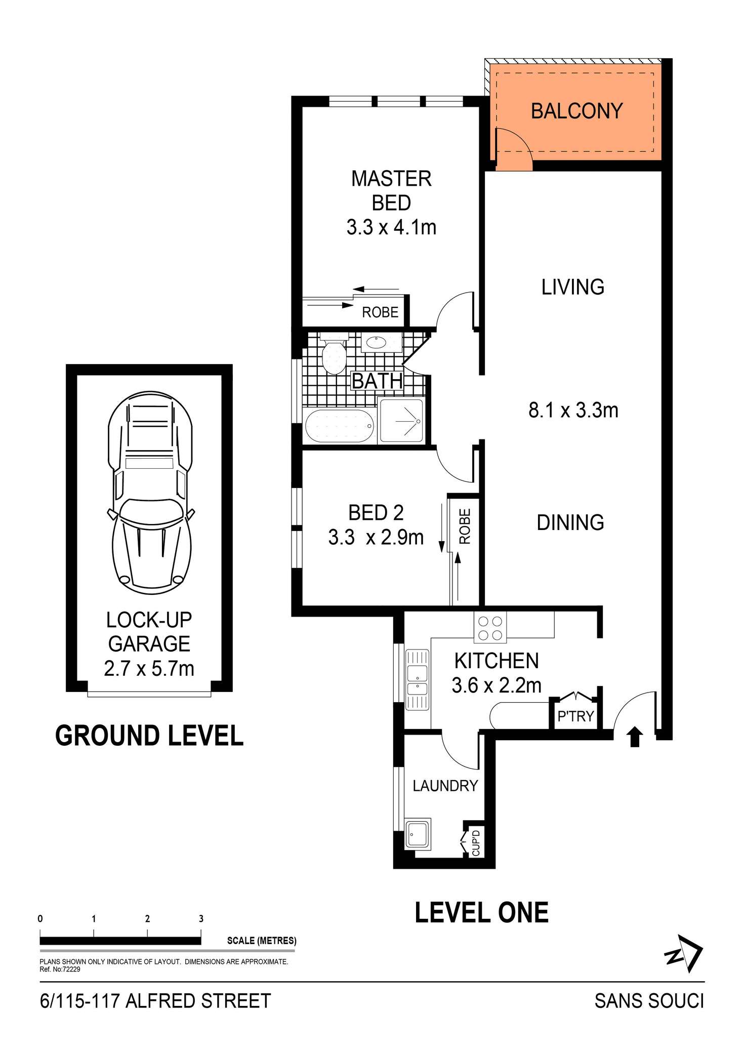 Floorplan of Homely unit listing, 6/115-117 Alfred Street, Sans Souci NSW 2219