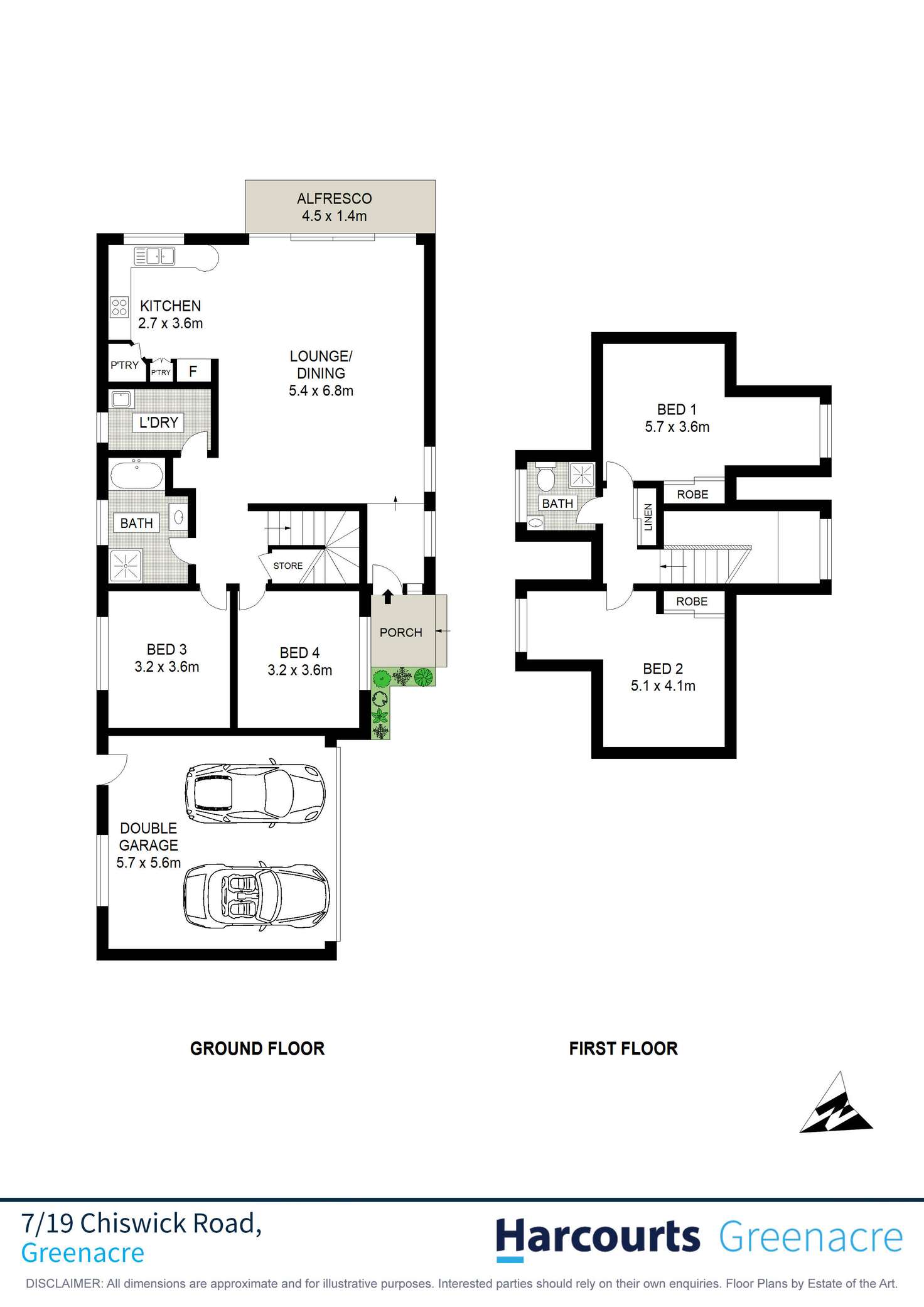 Floorplan of Homely townhouse listing, 7/19-23 Chiswick Road, Greenacre NSW 2190