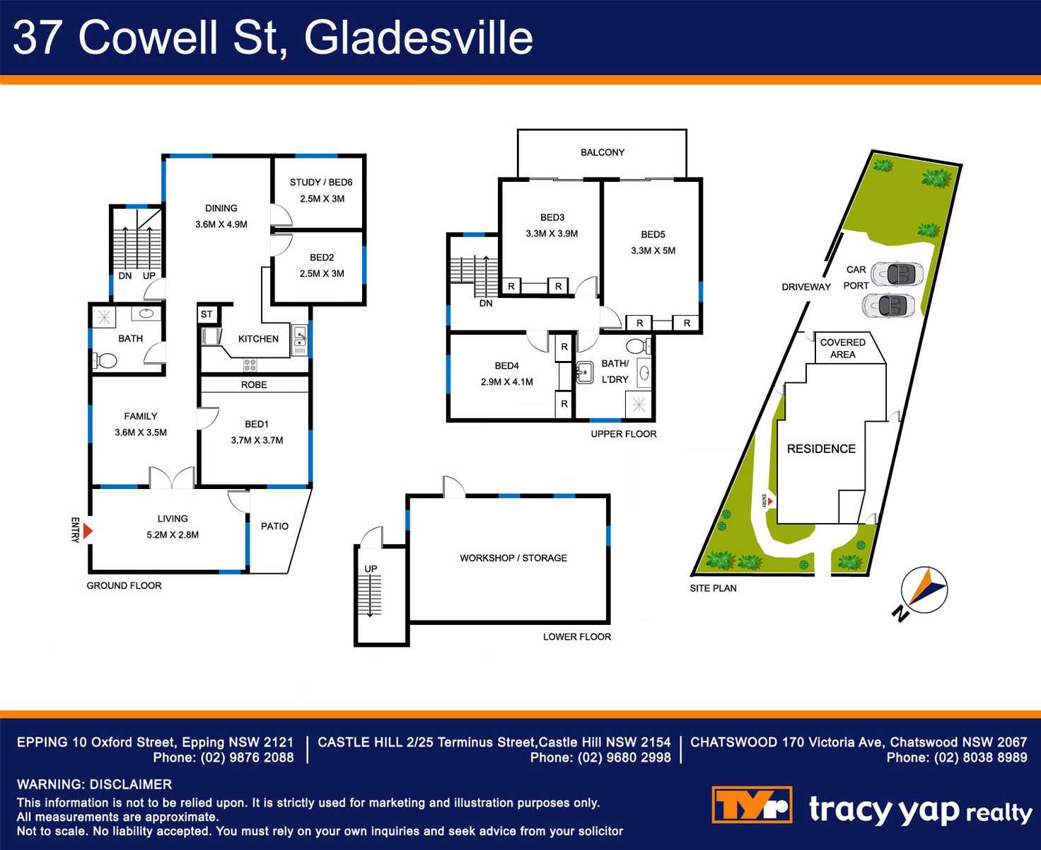 Floorplan of Homely house listing, 37 Cowell Street, Gladesville NSW 2111