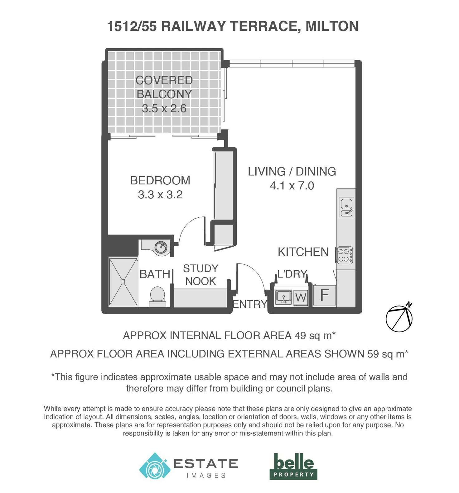 Floorplan of Homely unit listing, 1512/55 Railway Terrace, Milton QLD 4064