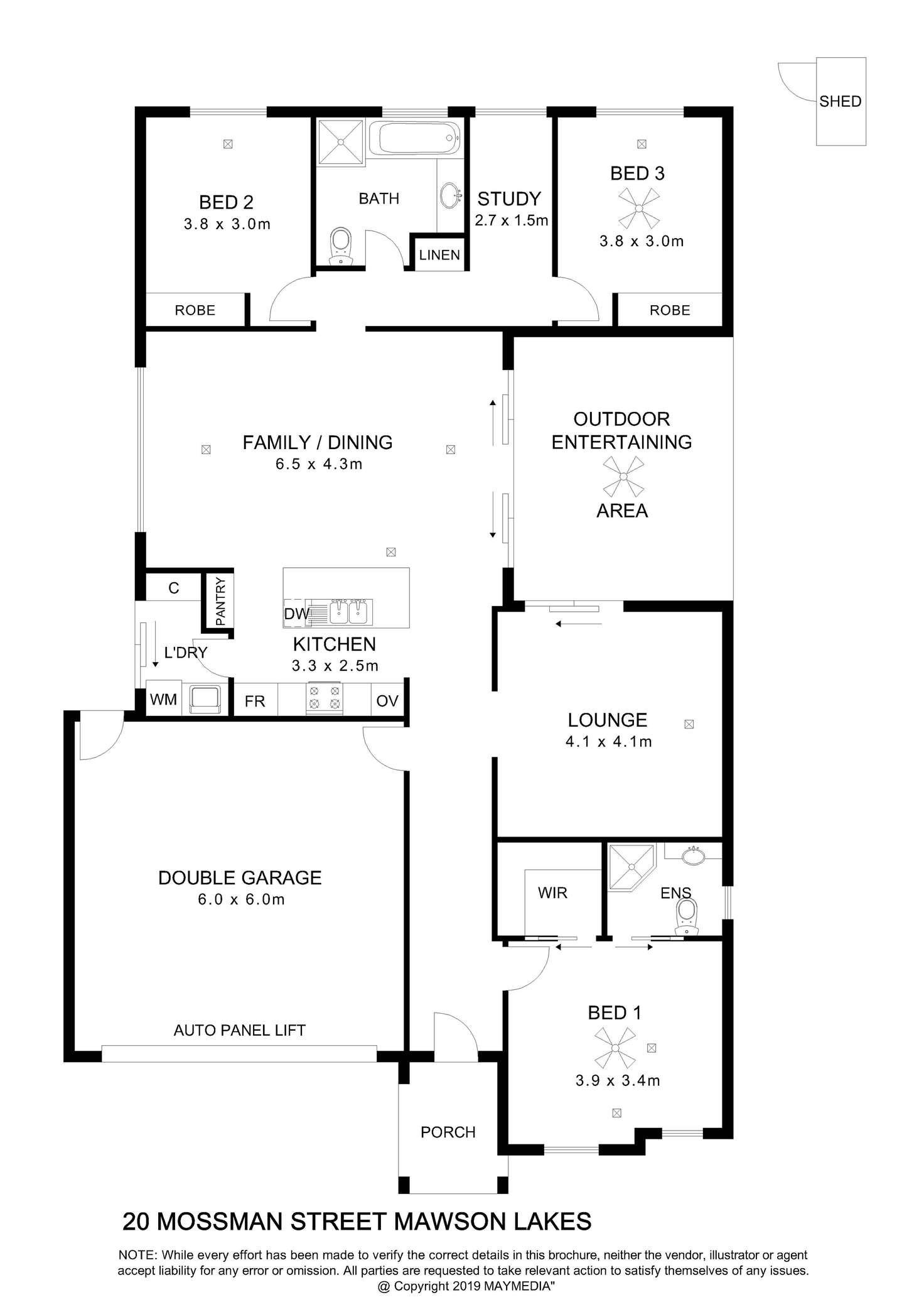 Floorplan of Homely house listing, 20 Mossman Street, Mawson Lakes SA 5095