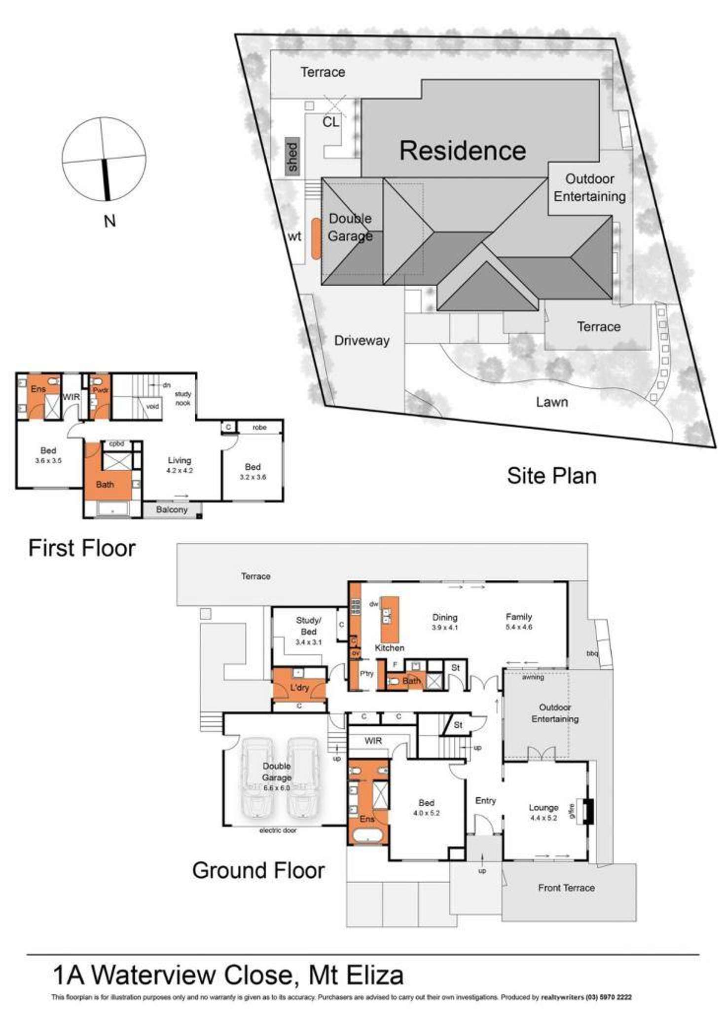 Floorplan of Homely house listing, 1A Waterview Close, Mount Eliza VIC 3930