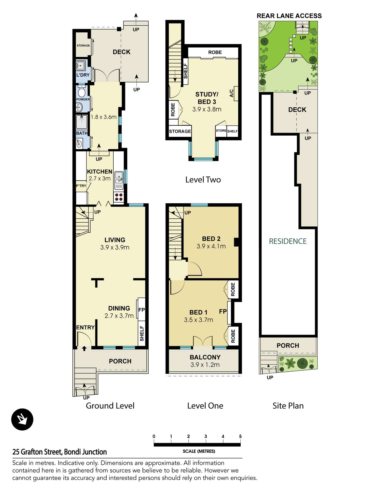 Floorplan of Homely semiDetached listing, 25 Grafton Street, Bondi Junction NSW 2022