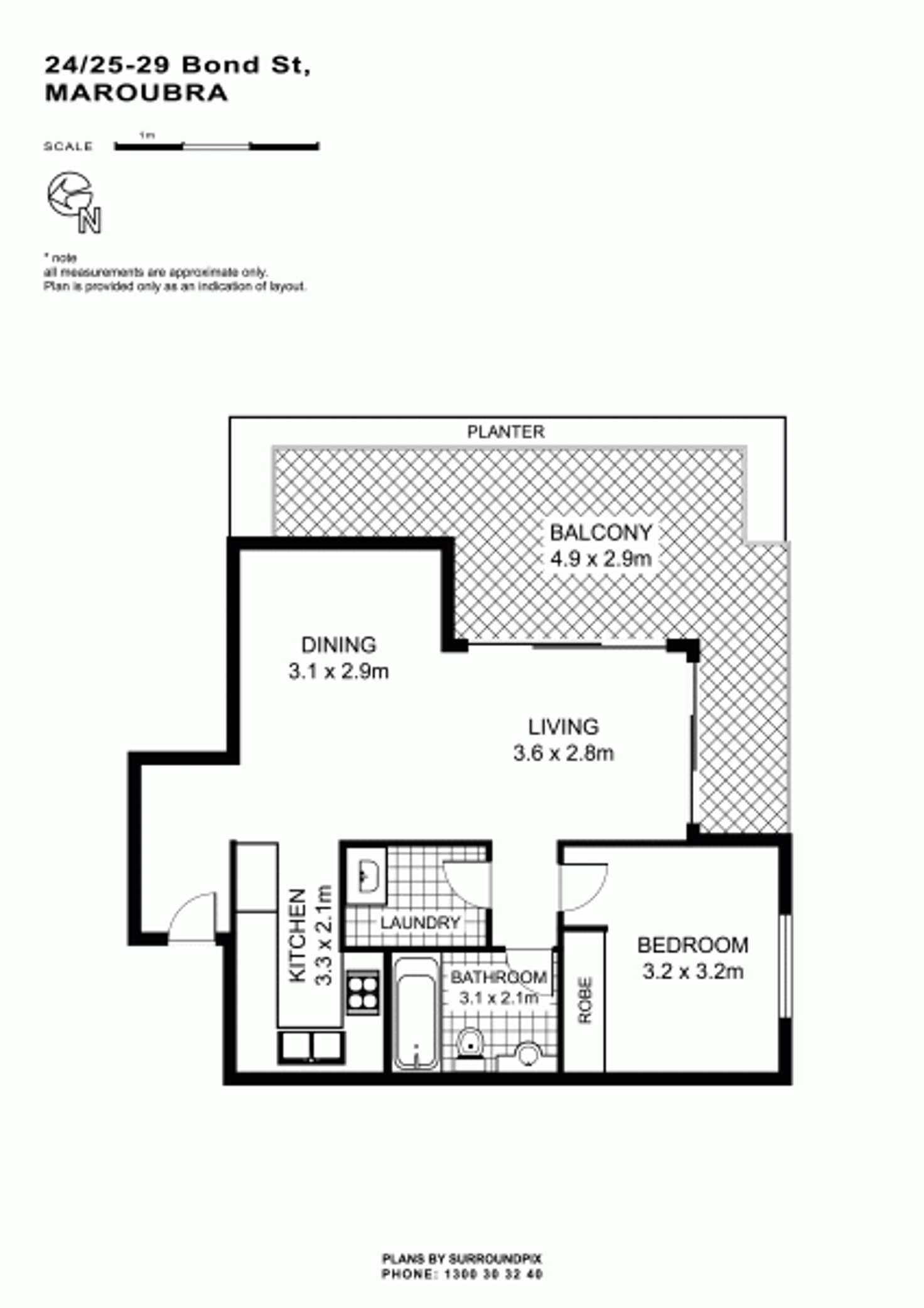 Floorplan of Homely apartment listing, 24/25-29 Bond Street, Maroubra NSW 2035