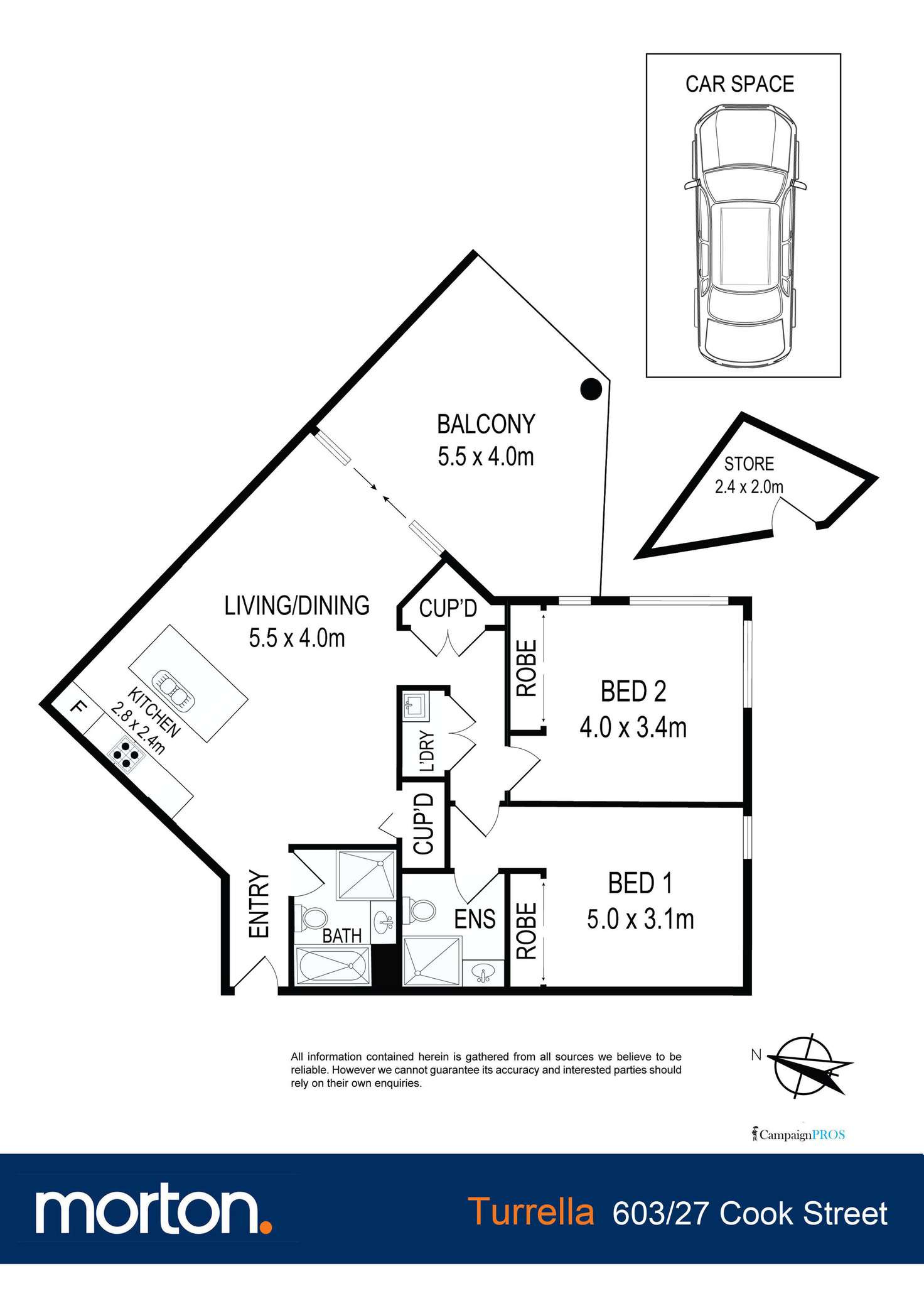 Floorplan of Homely apartment listing, 603/27 Cook Street, Turrella NSW 2205