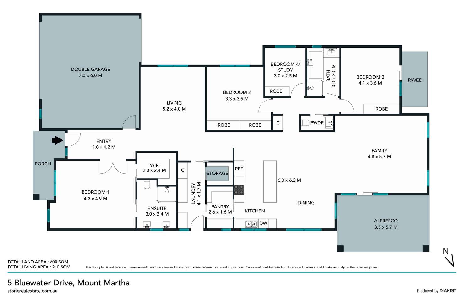 Floorplan of Homely house listing, 5 Bluewater Drive, Mount Martha VIC 3934