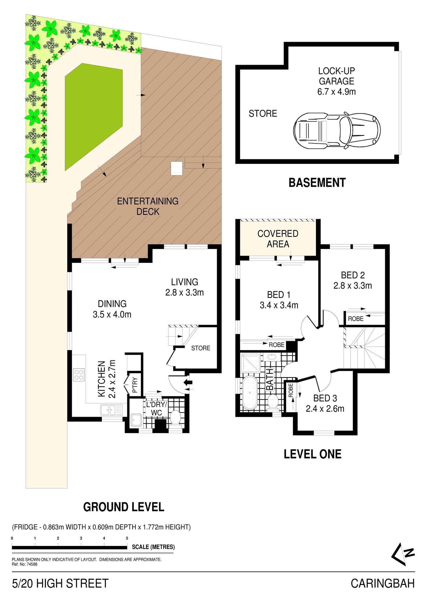 Floorplan of Homely townhouse listing, 5/20 High Street, Caringbah NSW 2229
