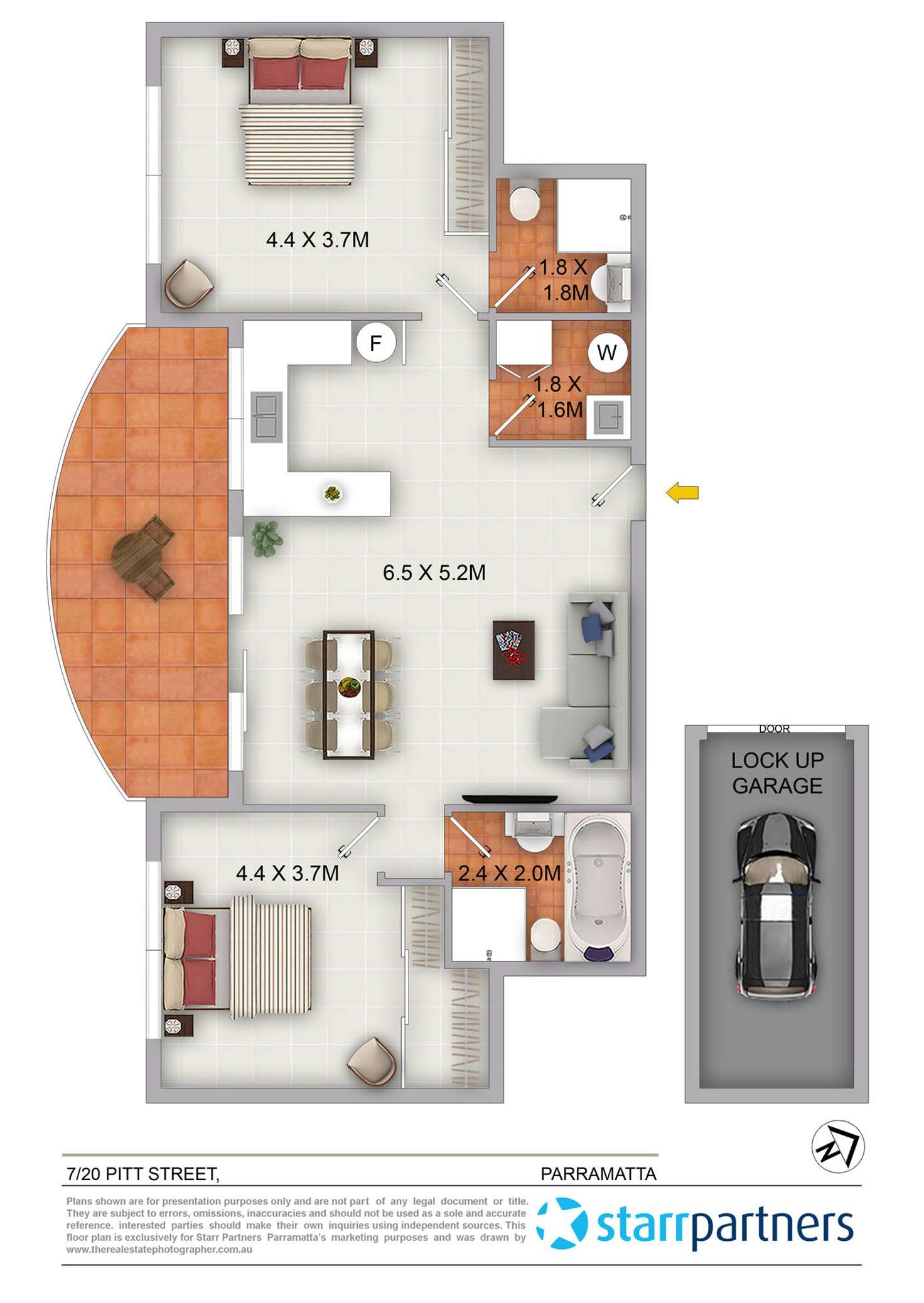 Floorplan of Homely apartment listing, 7/20 Pitt Street, Parramatta NSW 2150