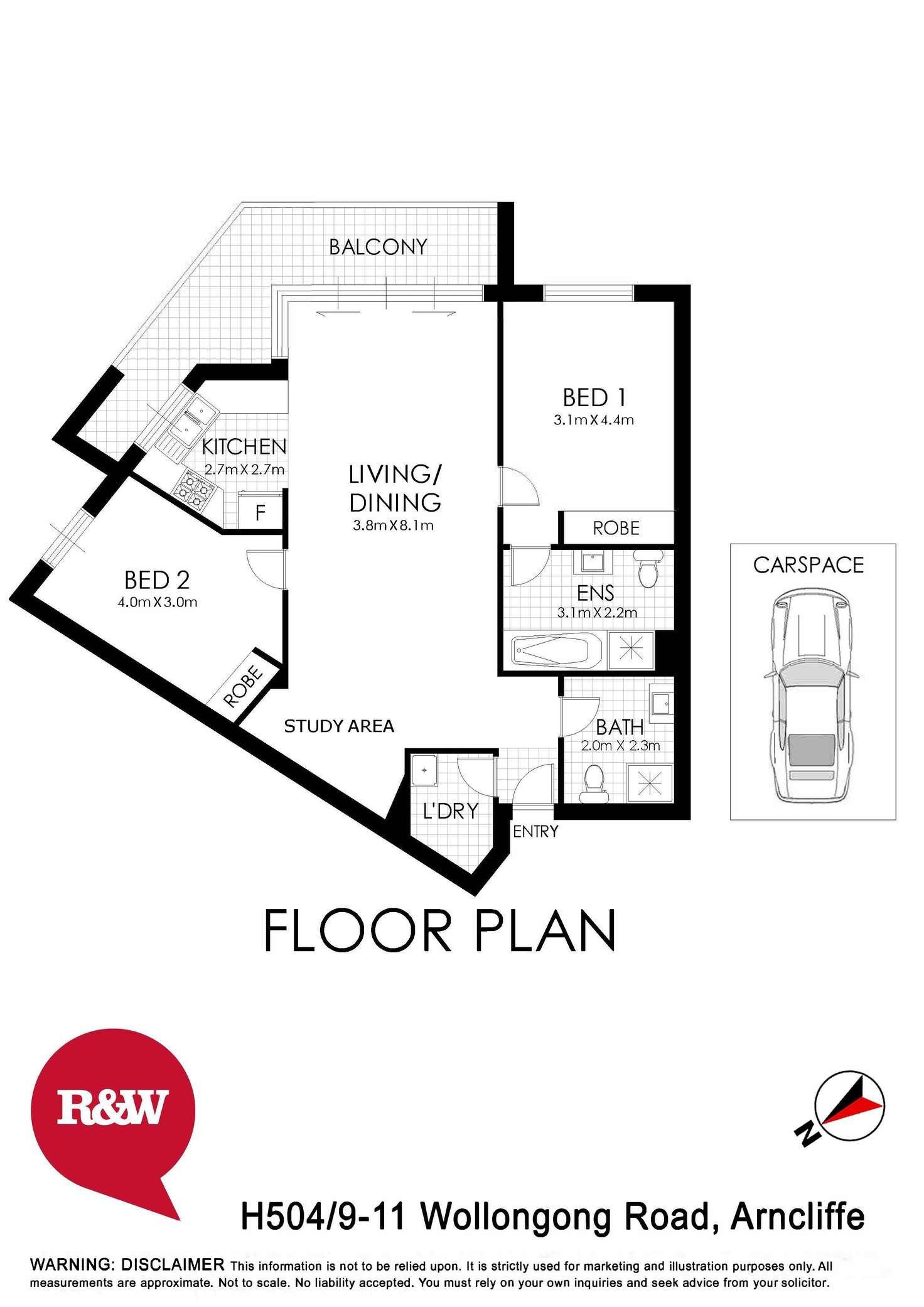 Floorplan of Homely apartment listing, H504/9-11 Wollongong Road, Arncliffe NSW 2205