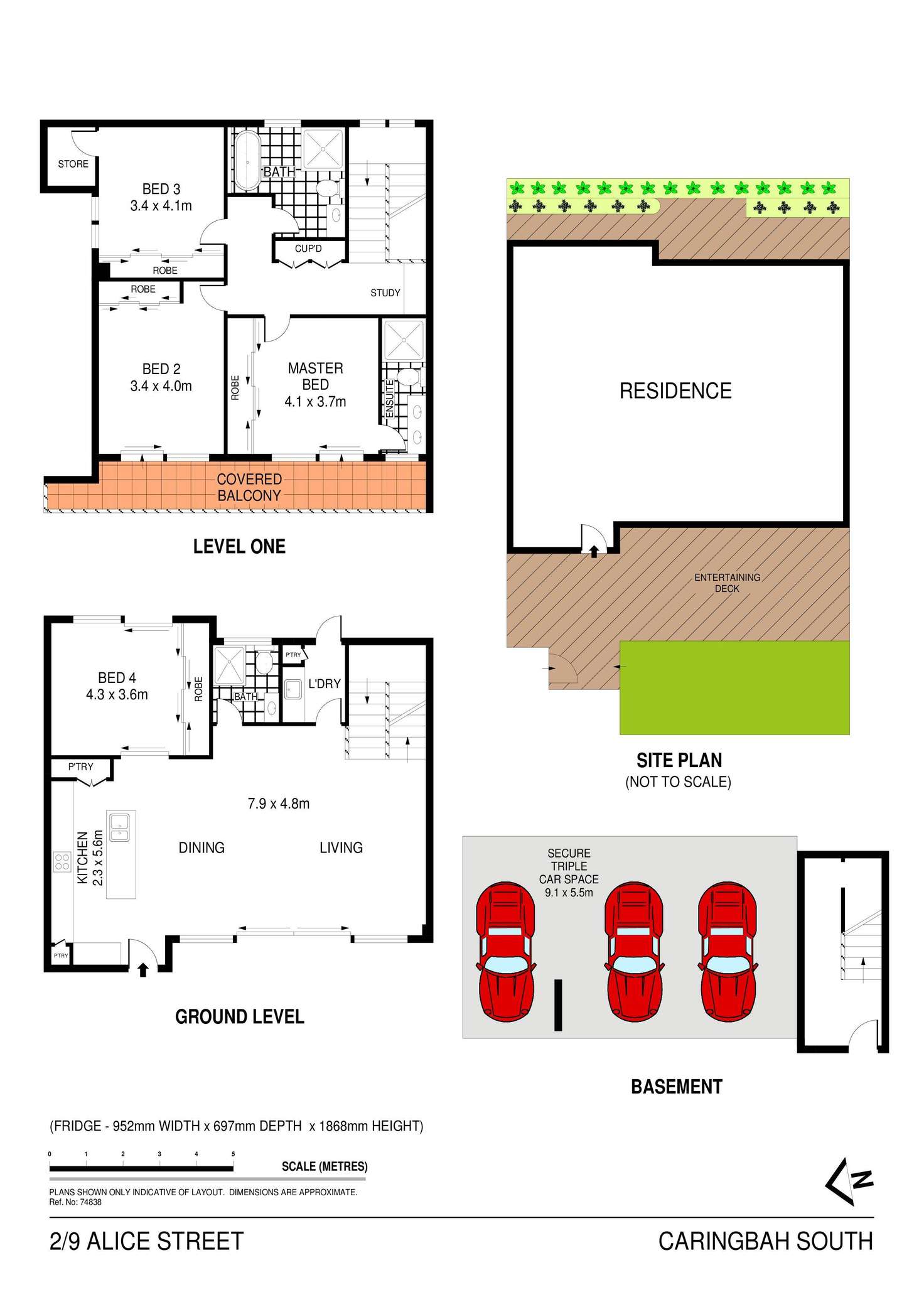 Floorplan of Homely townhouse listing, 2/9 Alice Street, Caringbah South NSW 2229