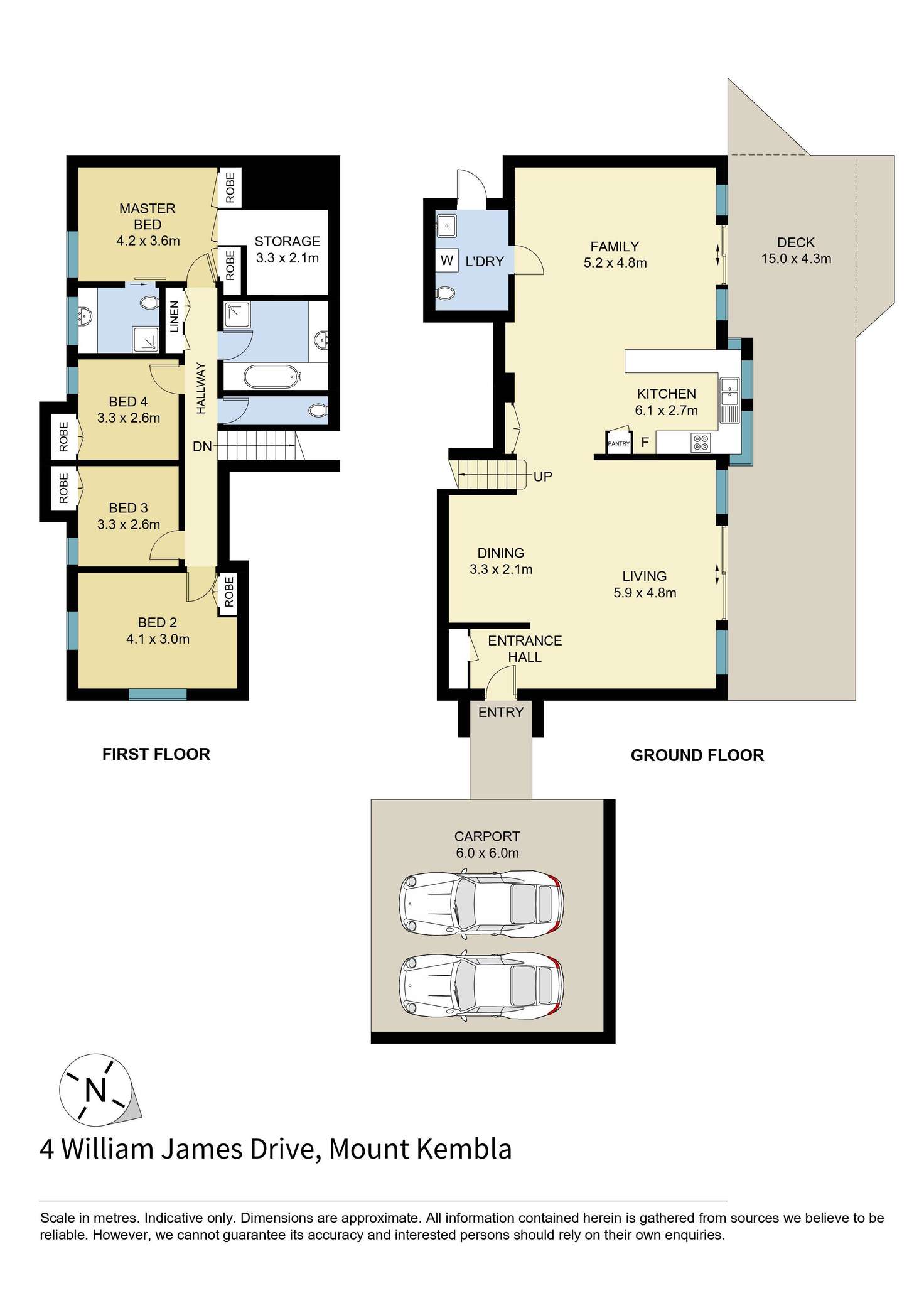 Floorplan of Homely house listing, 4 William James Drive, Mount Kembla NSW 2526