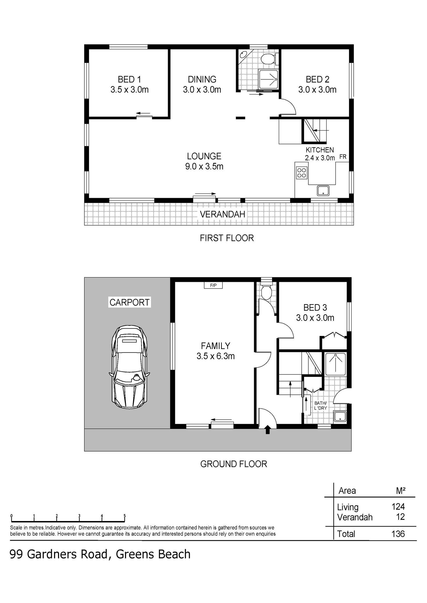 Floorplan of Homely house listing, 99 Gardners Road, Greens Beach TAS 7270