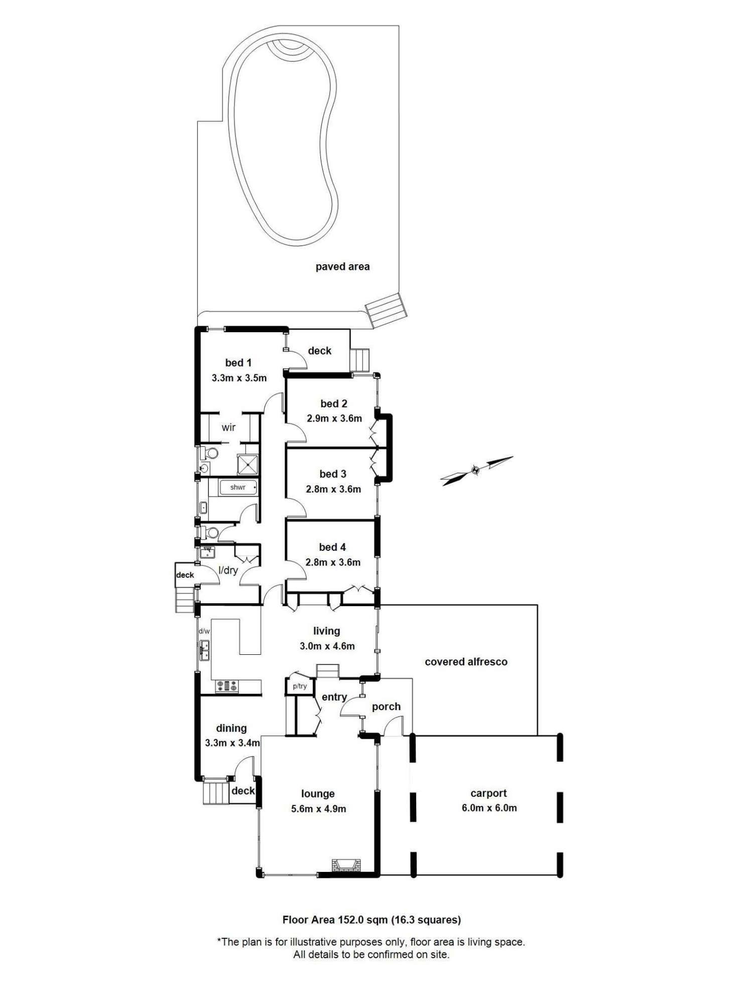 Floorplan of Homely house listing, 6 Myrtle Grove, Tecoma VIC 3160