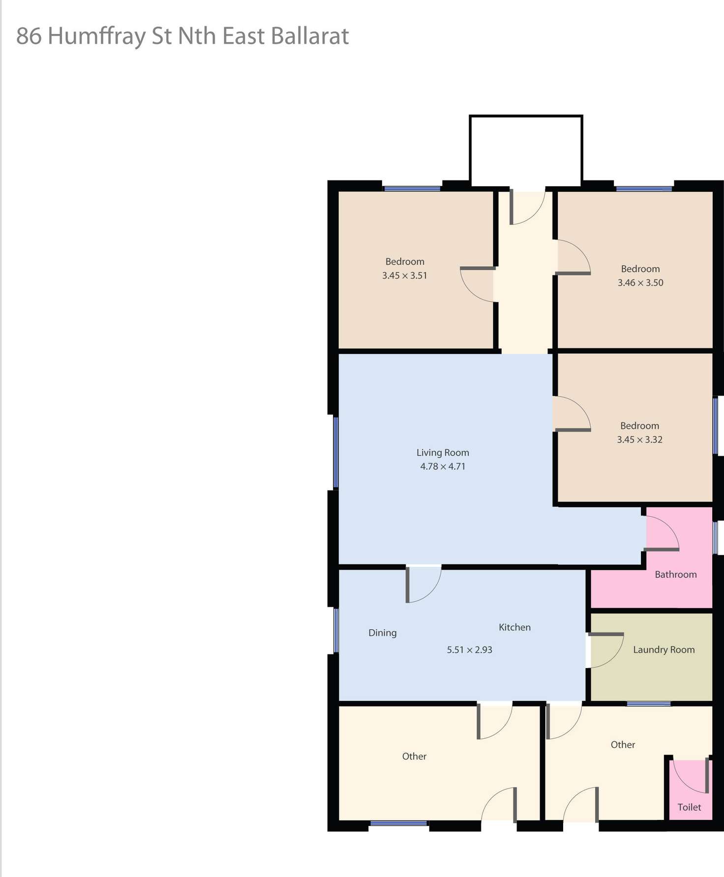 Floorplan of Homely house listing, 86 Humffray Street North, Ballarat East VIC 3350