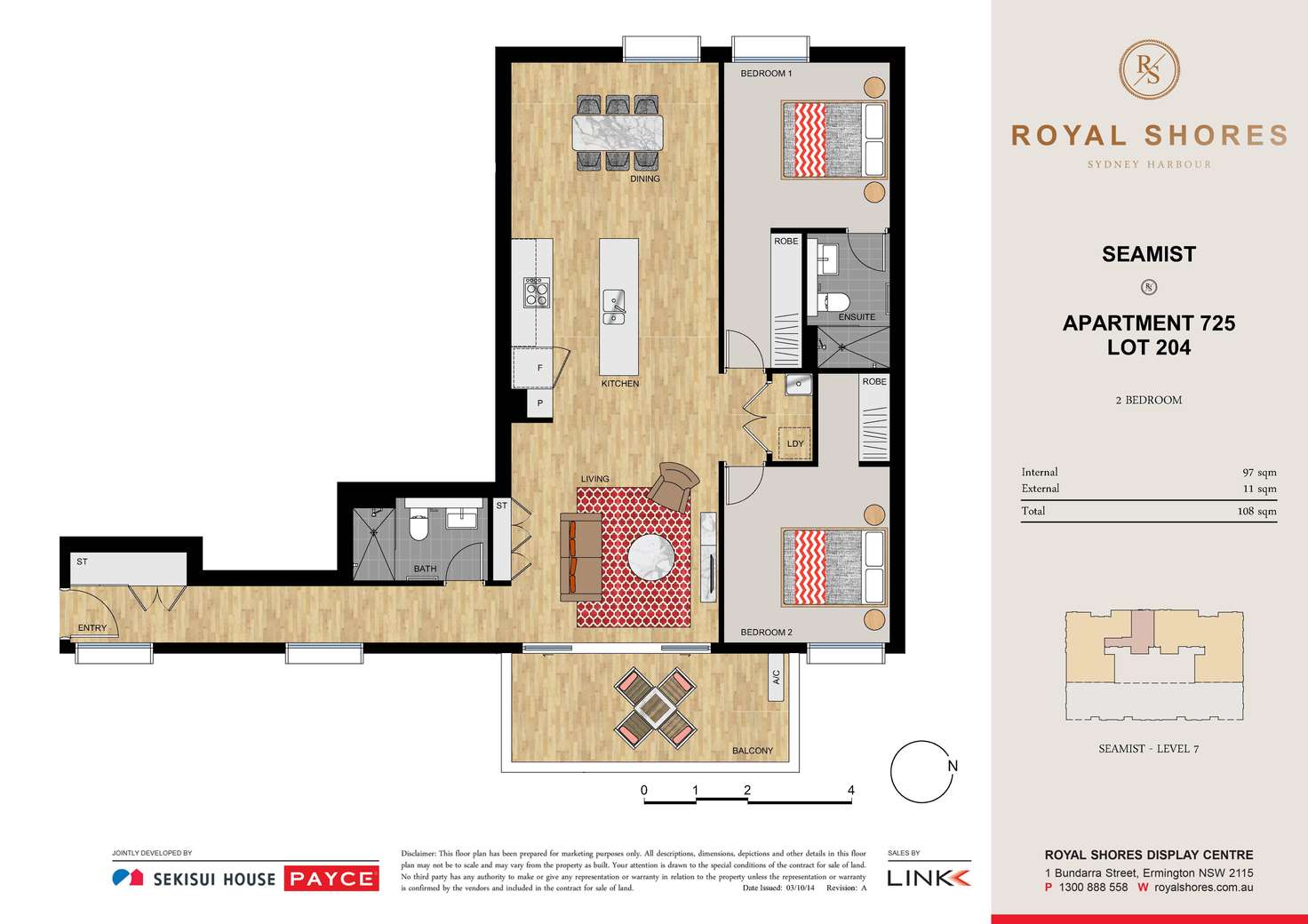 Floorplan of Homely apartment listing, 725/68 River Road, Ermington NSW 2115