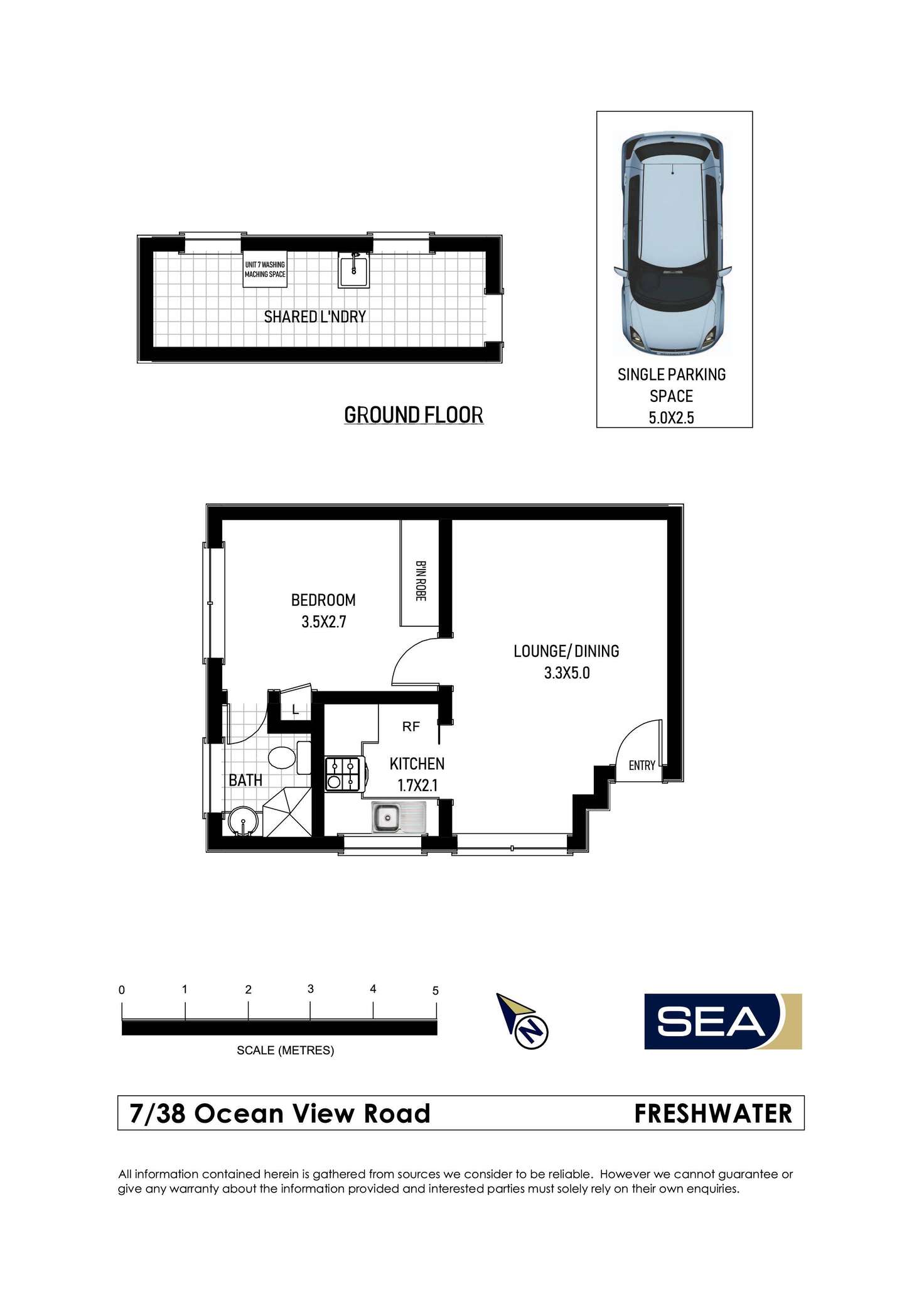 Floorplan of Homely apartment listing, 7/38 Ocean View Road, Freshwater NSW 2096