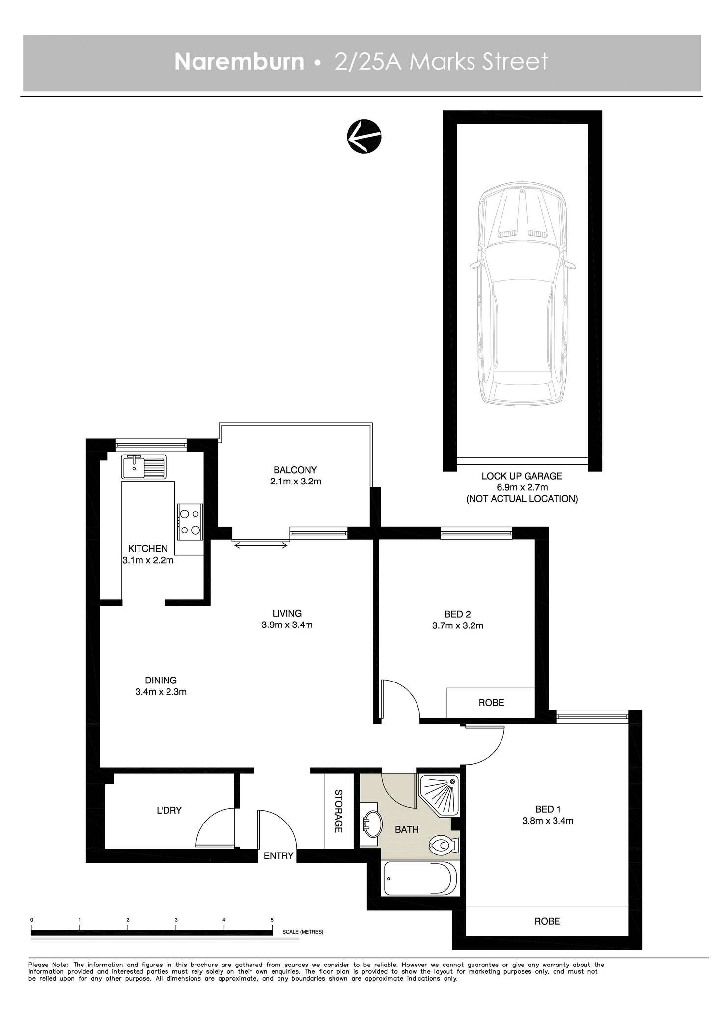 Floorplan of Homely apartment listing, 2/25A Marks Street, Naremburn NSW 2065