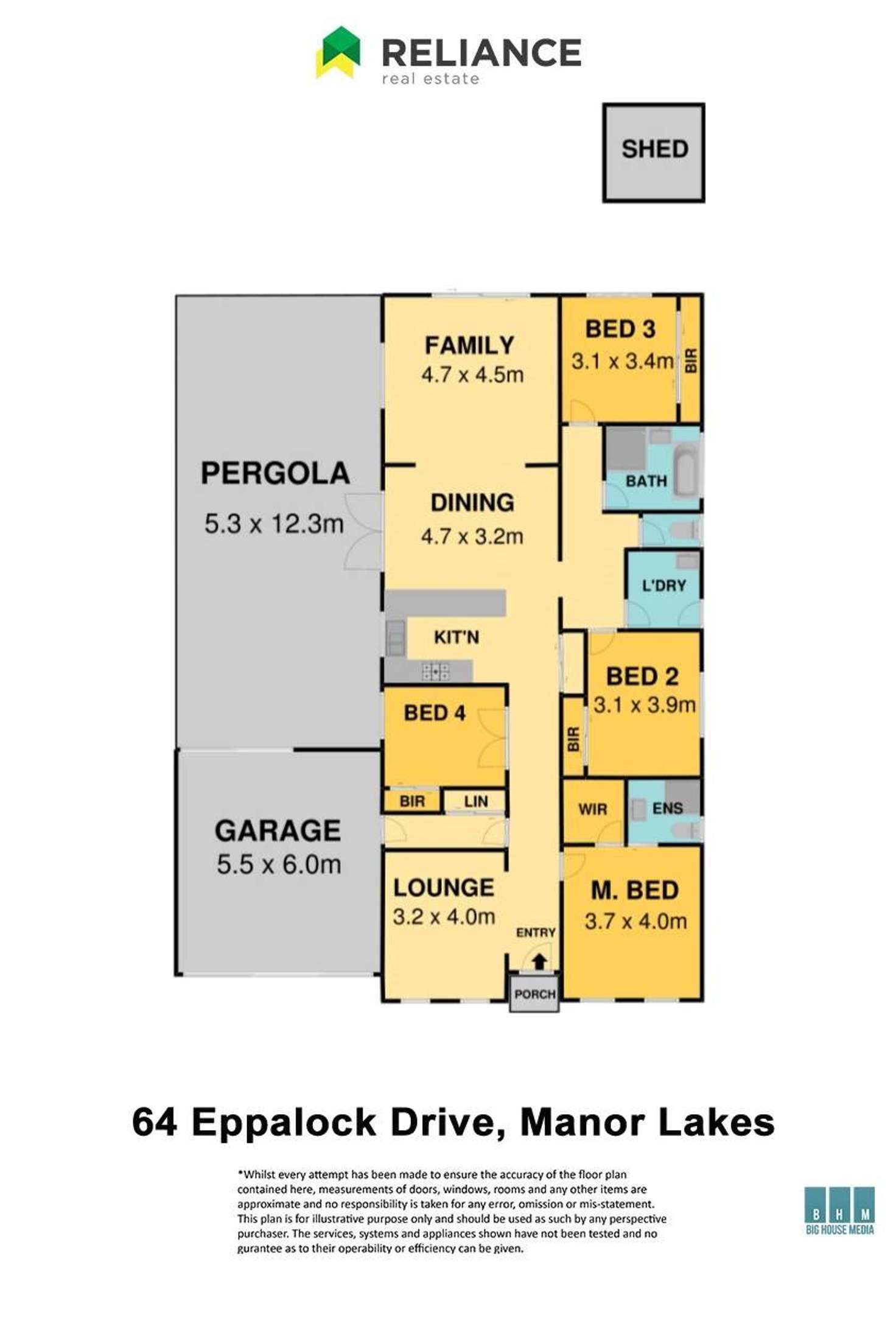 Floorplan of Homely house listing, 64 Eppalock Drive, Manor Lakes VIC 3024