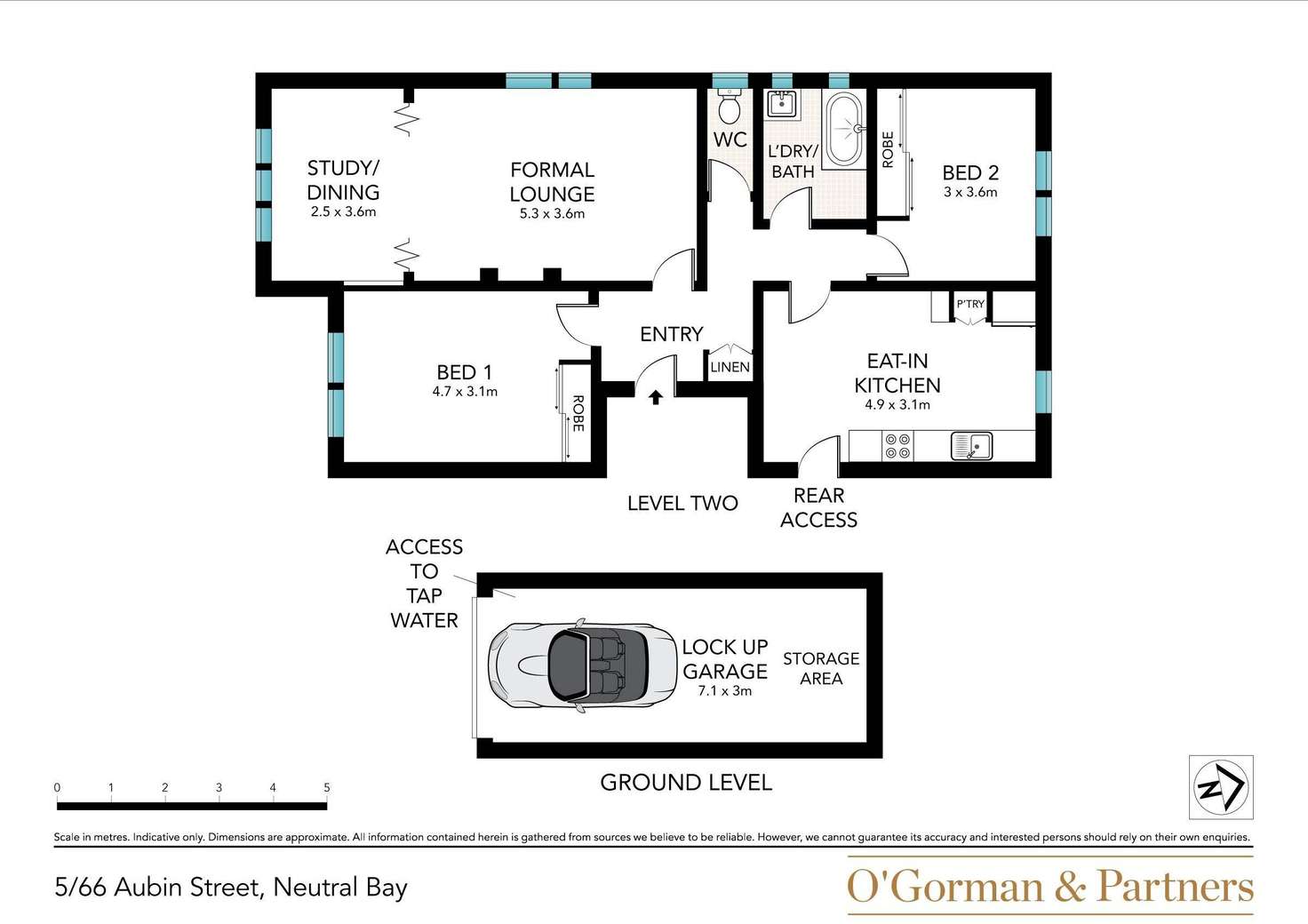 Floorplan of Homely apartment listing, 5/66 Aubin Street, Neutral Bay NSW 2089