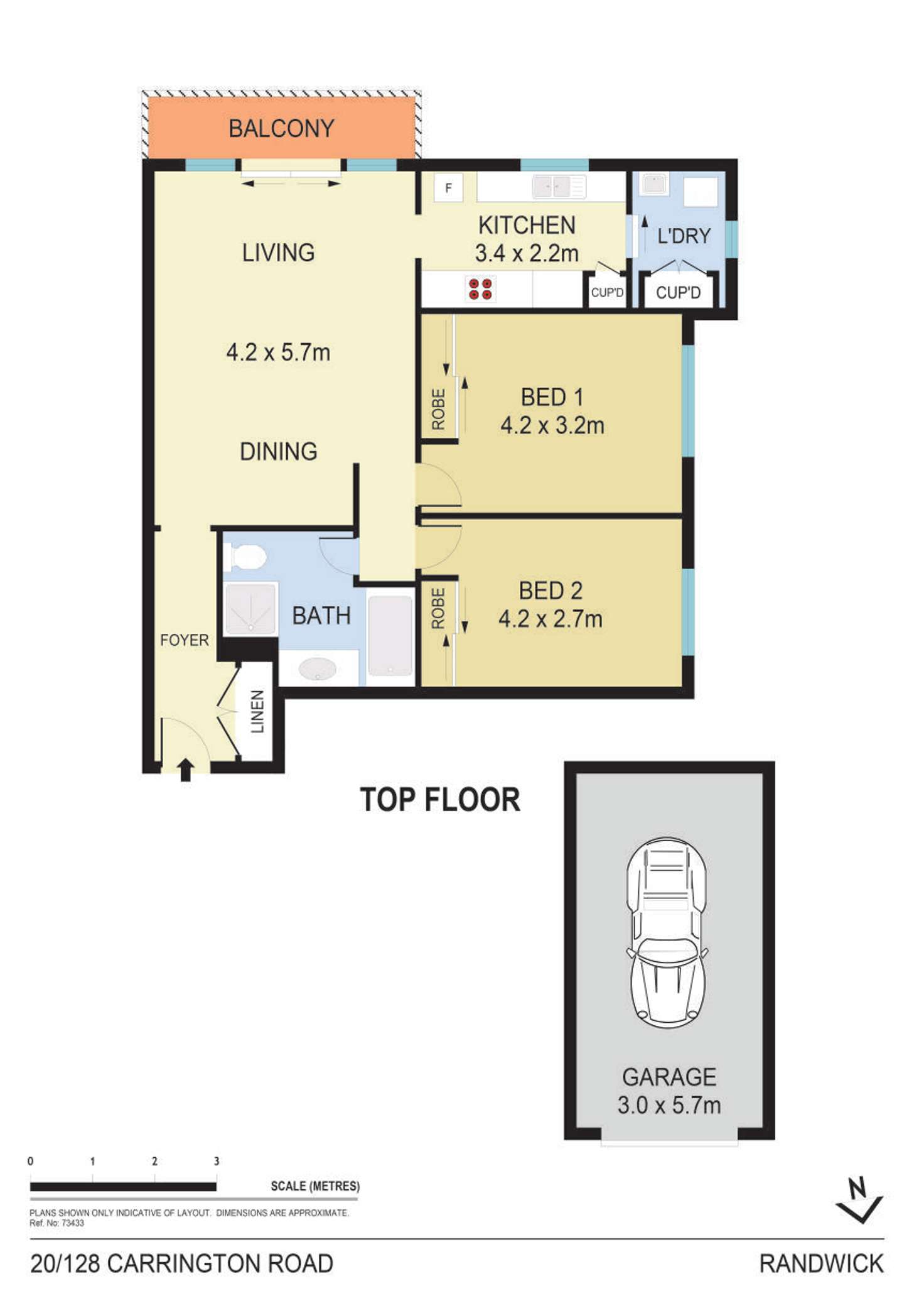 Floorplan of Homely apartment listing, 20/128 Carrington Road, Randwick NSW 2031