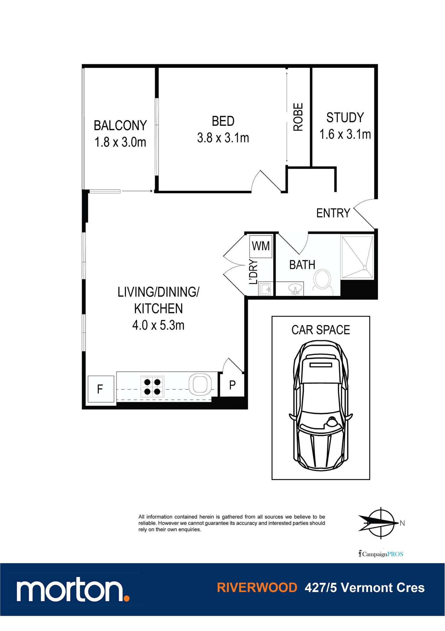 Floorplan of Homely apartment listing, 427/5 Vermont Crescent, Riverwood NSW 2210