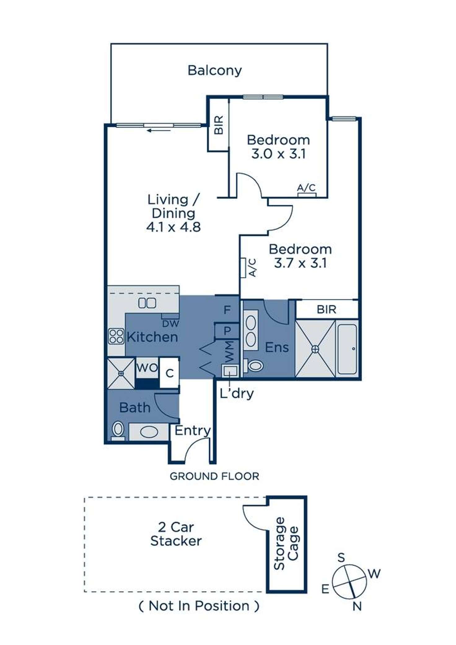 Floorplan of Homely apartment listing, 208/1 Norfolk Place, Malvern VIC 3144